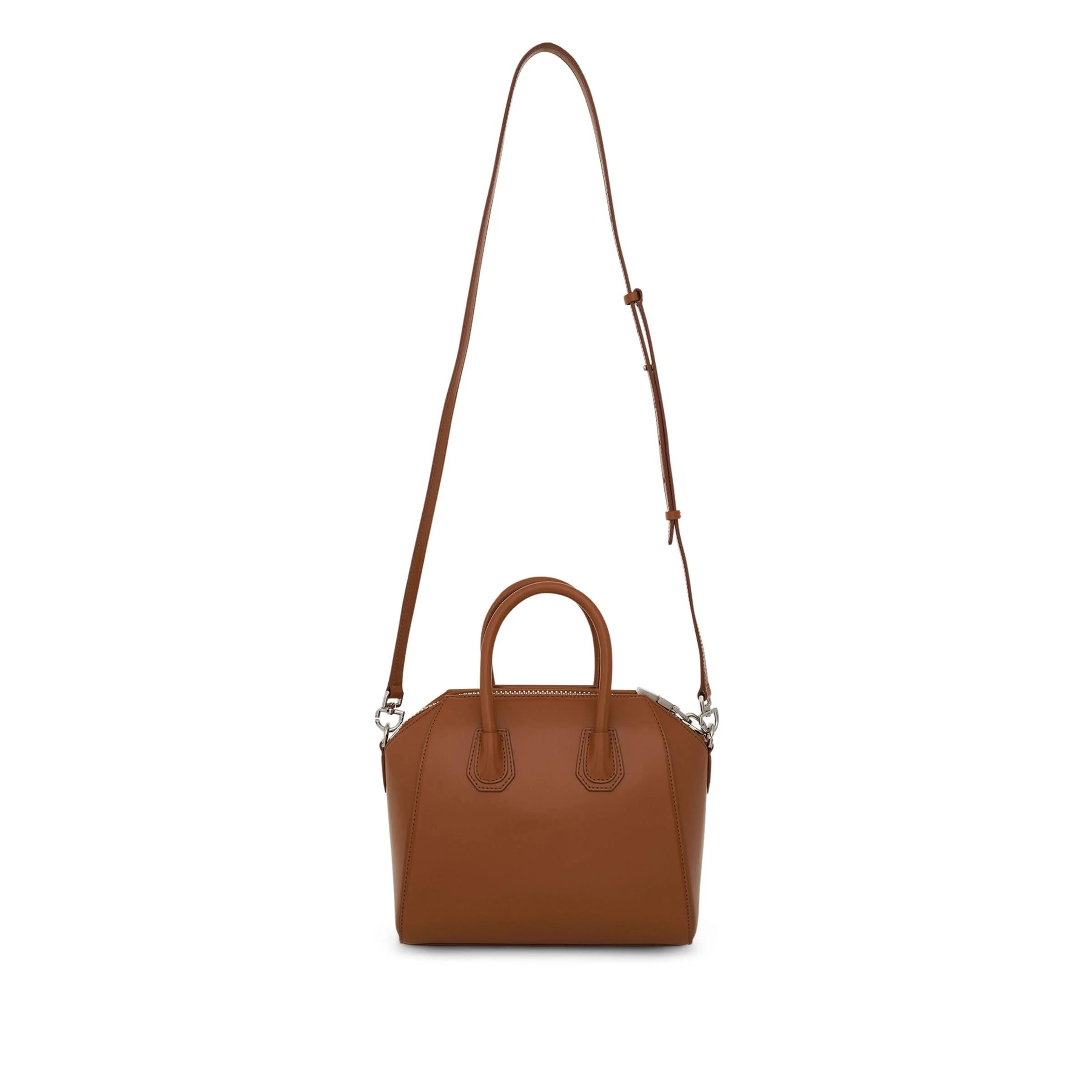 Mini Antigona Bag in Box Leather in Tan - Image 2