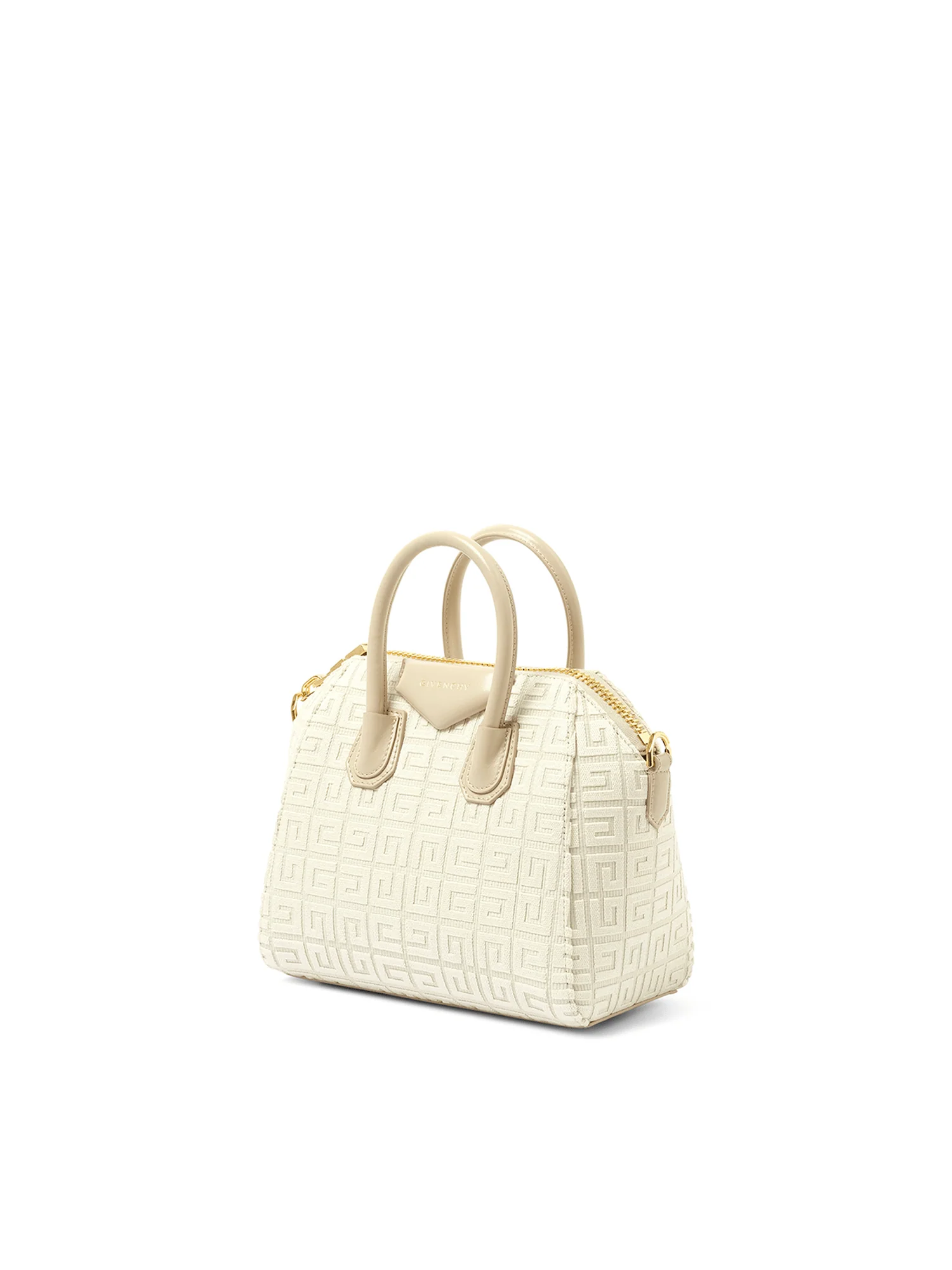 Mini Antigona Bag in Monogram Canvas in Natural Beige - Image 2