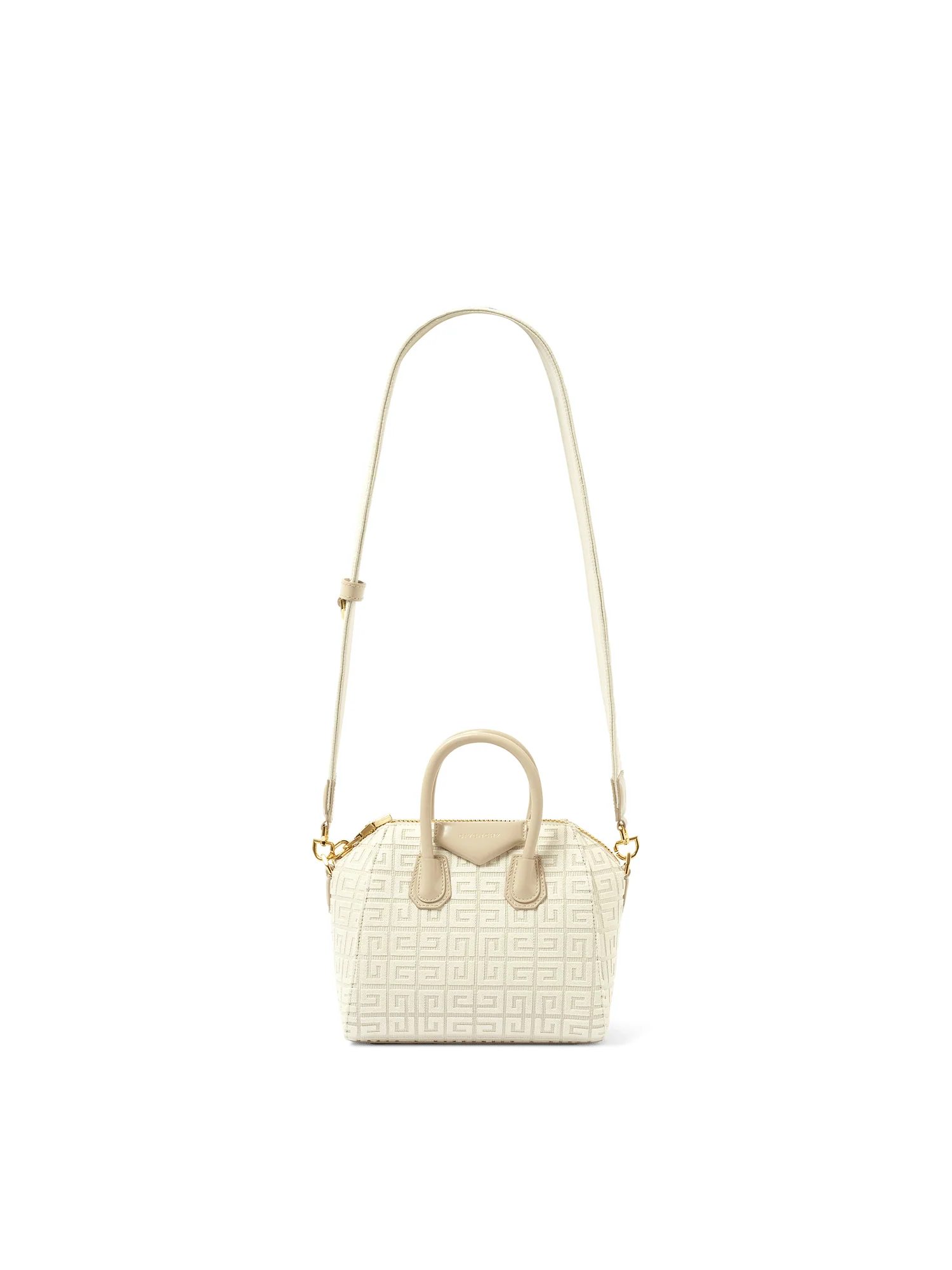 Mini Antigona Bag in Monogram Canvas in Natural Beige - Image 4