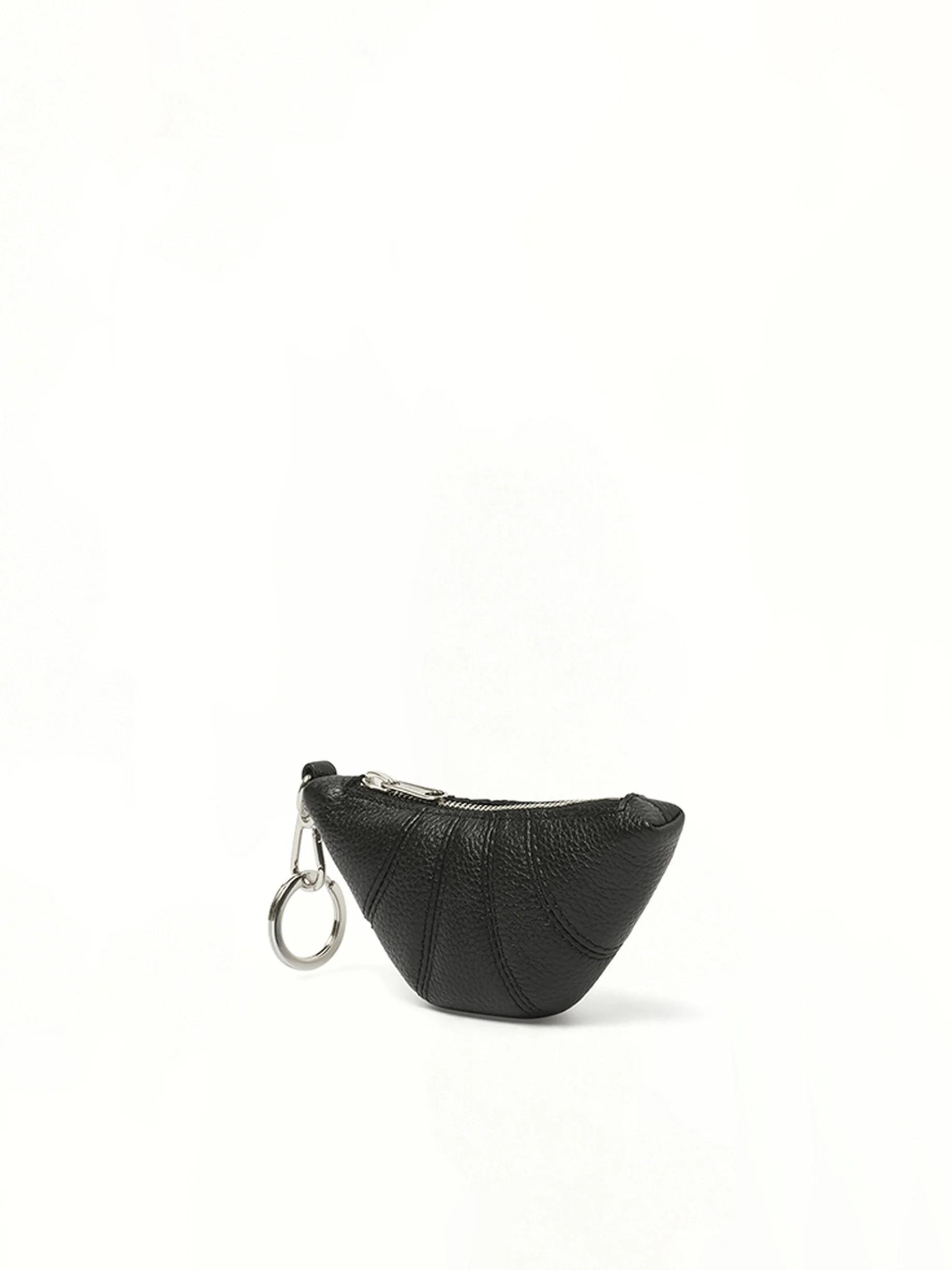 Mini Croissant Keyring in Black - Image 2