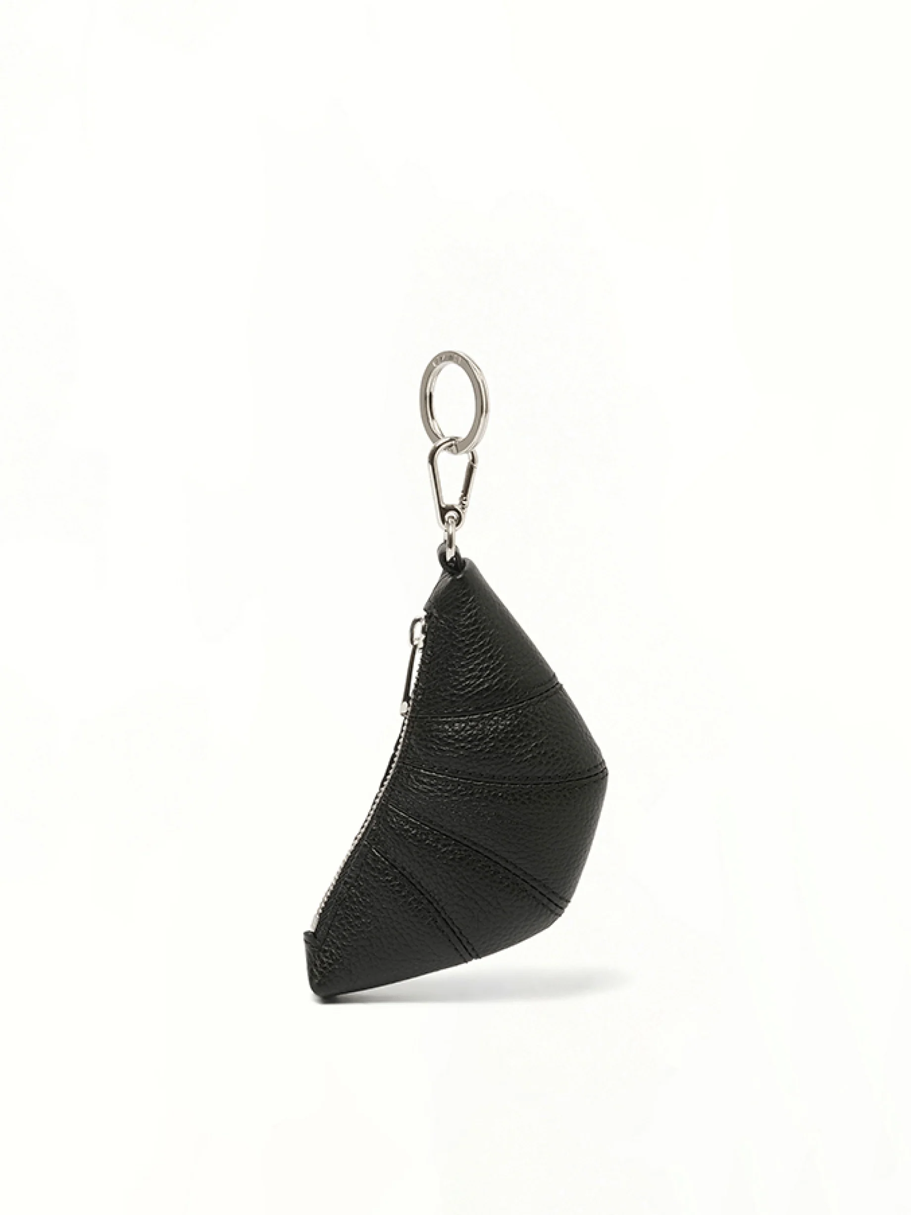 Mini Croissant Keyring in Black - Image 4