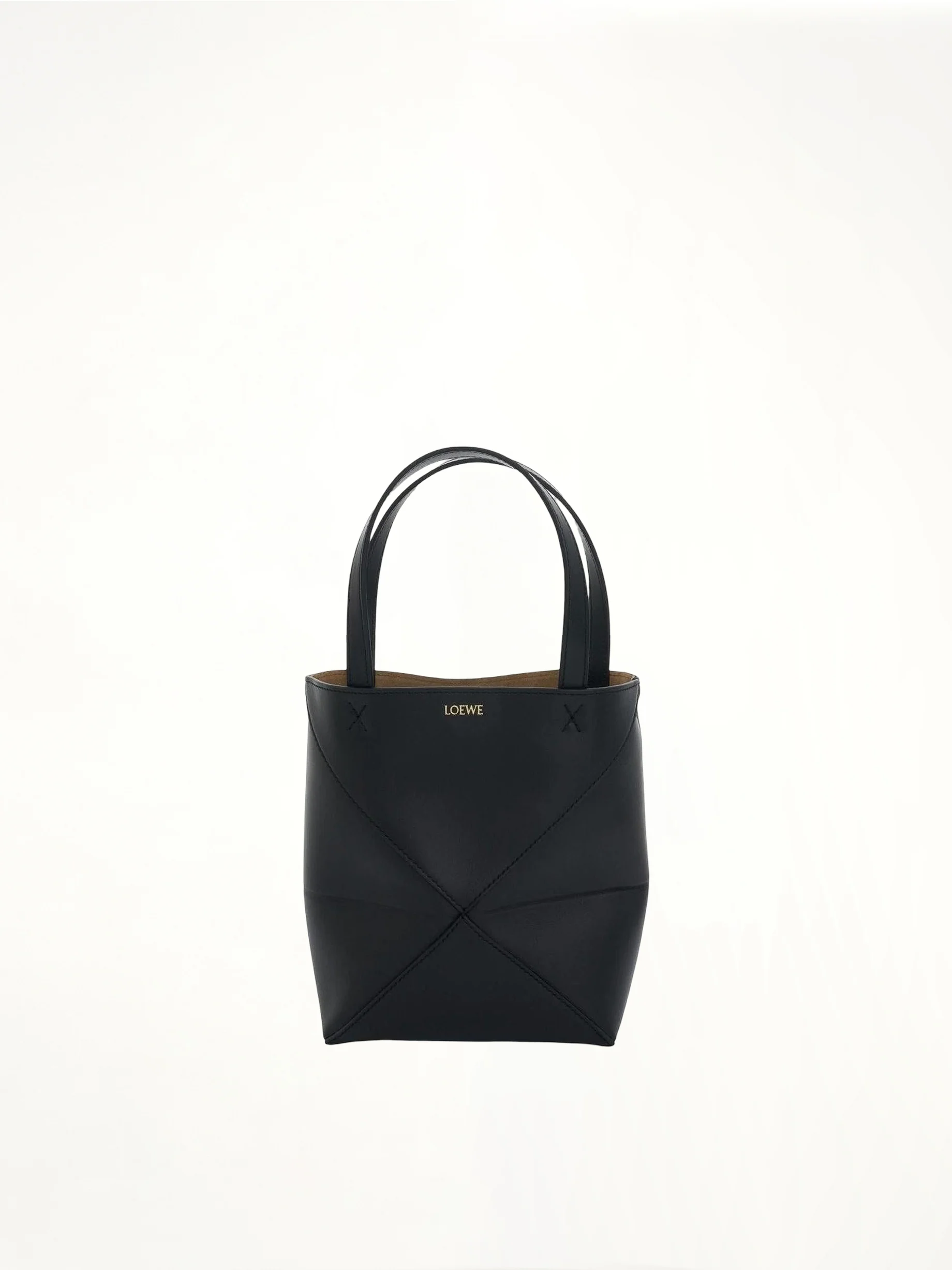 Mini Fold Puzzle Tote Bag in Black