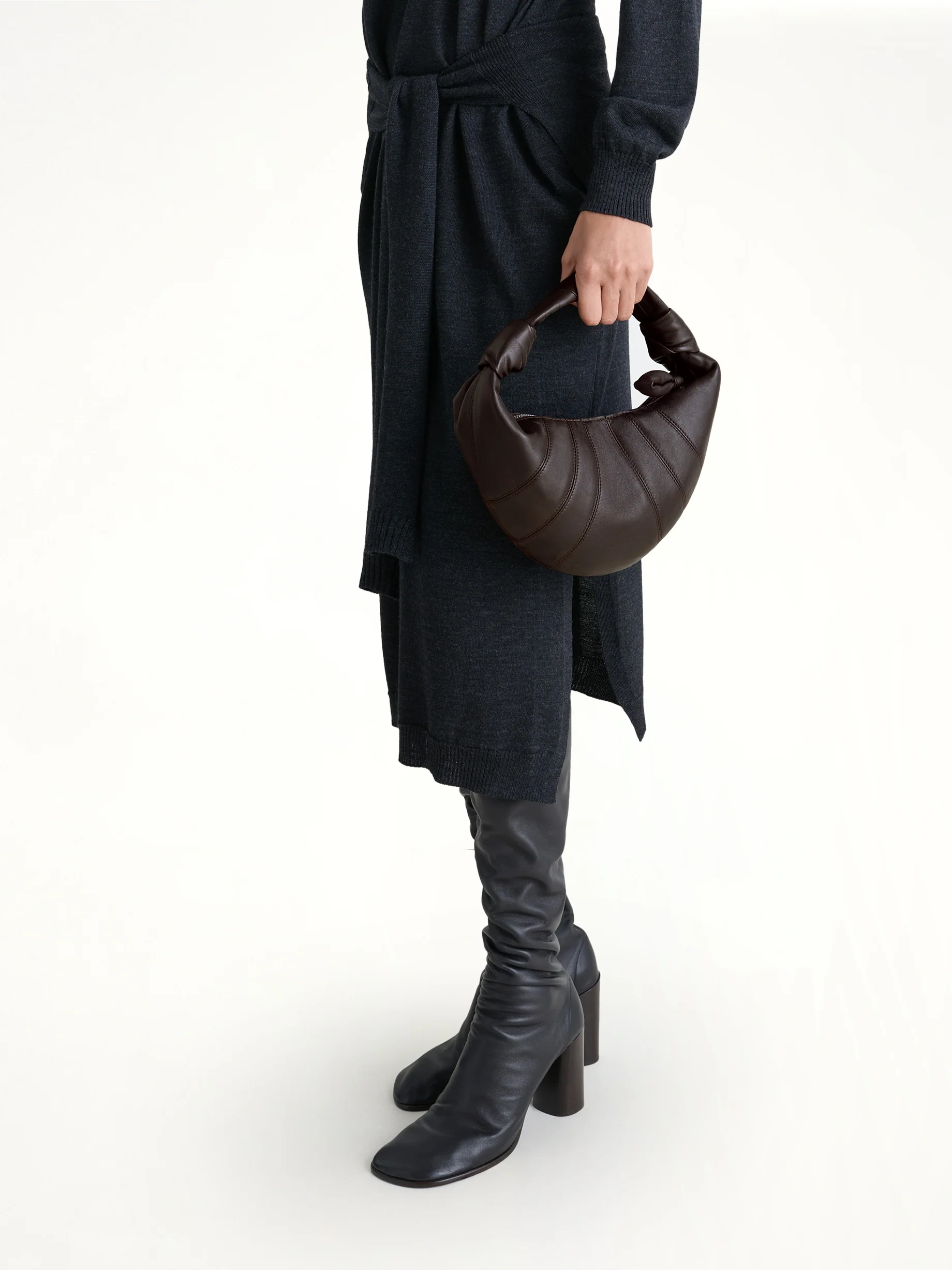 Mini Fortune Croissant Bag in Dark Chocolate - Image 4