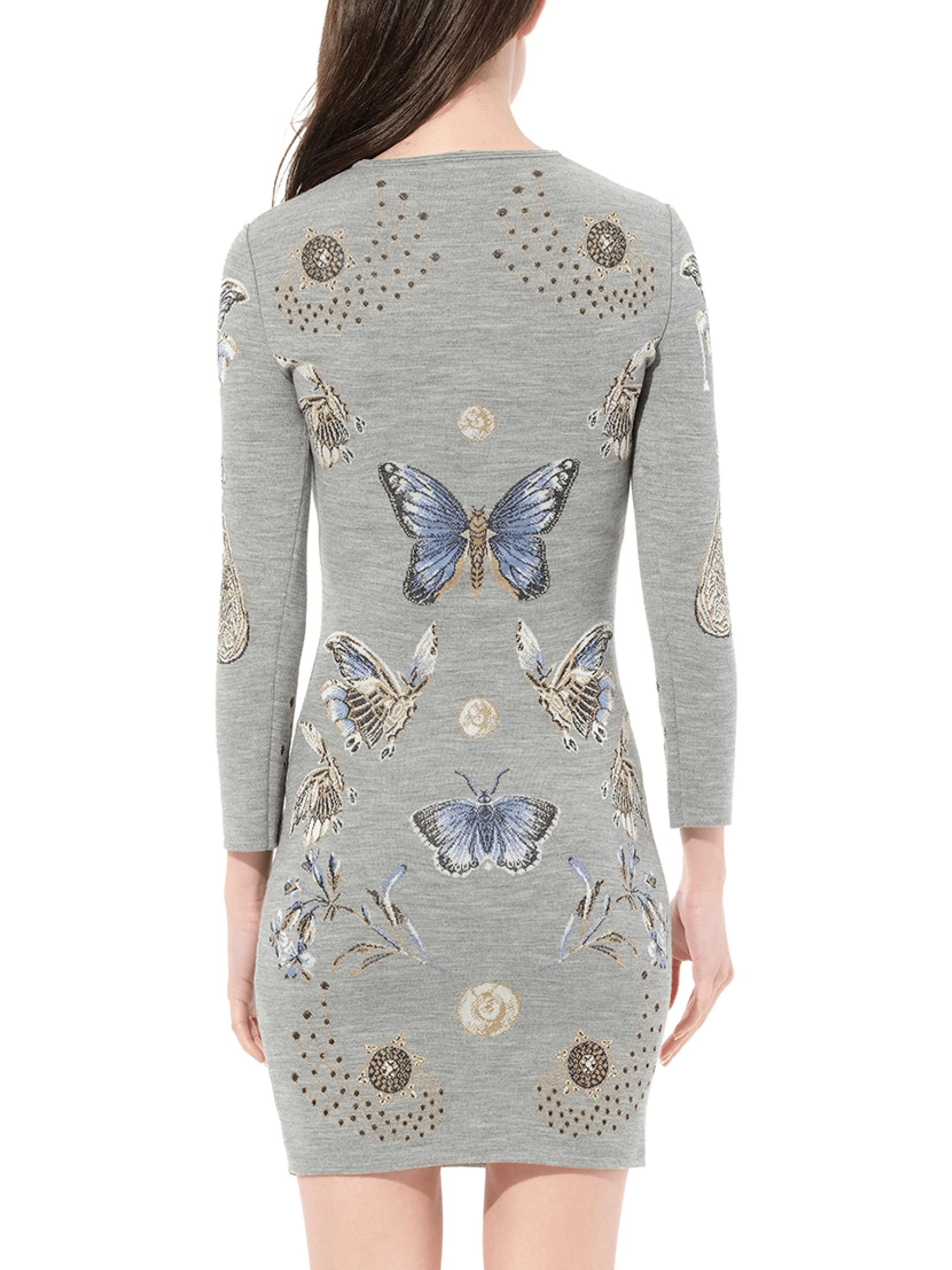 Mini Jacquard Dress in Grey - Image 6
