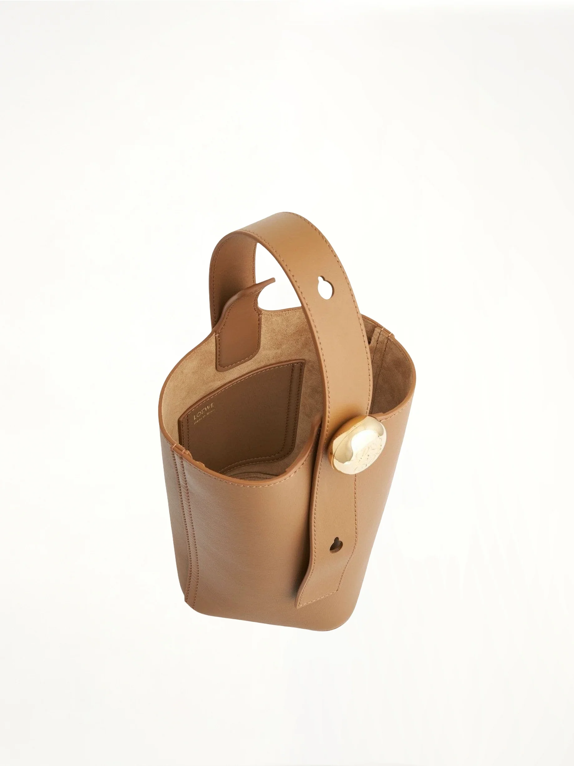 Mini Pebble Bucket Bag in Oak - Image 4