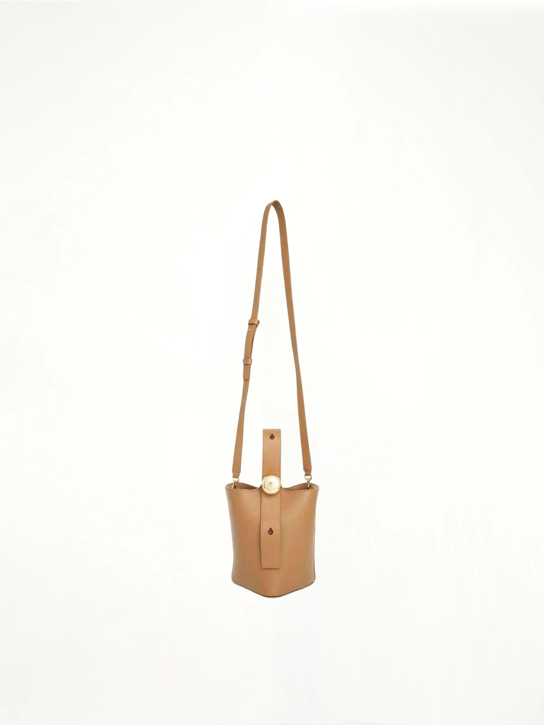Mini Pebble Bucket Bag in Oak - Image 5