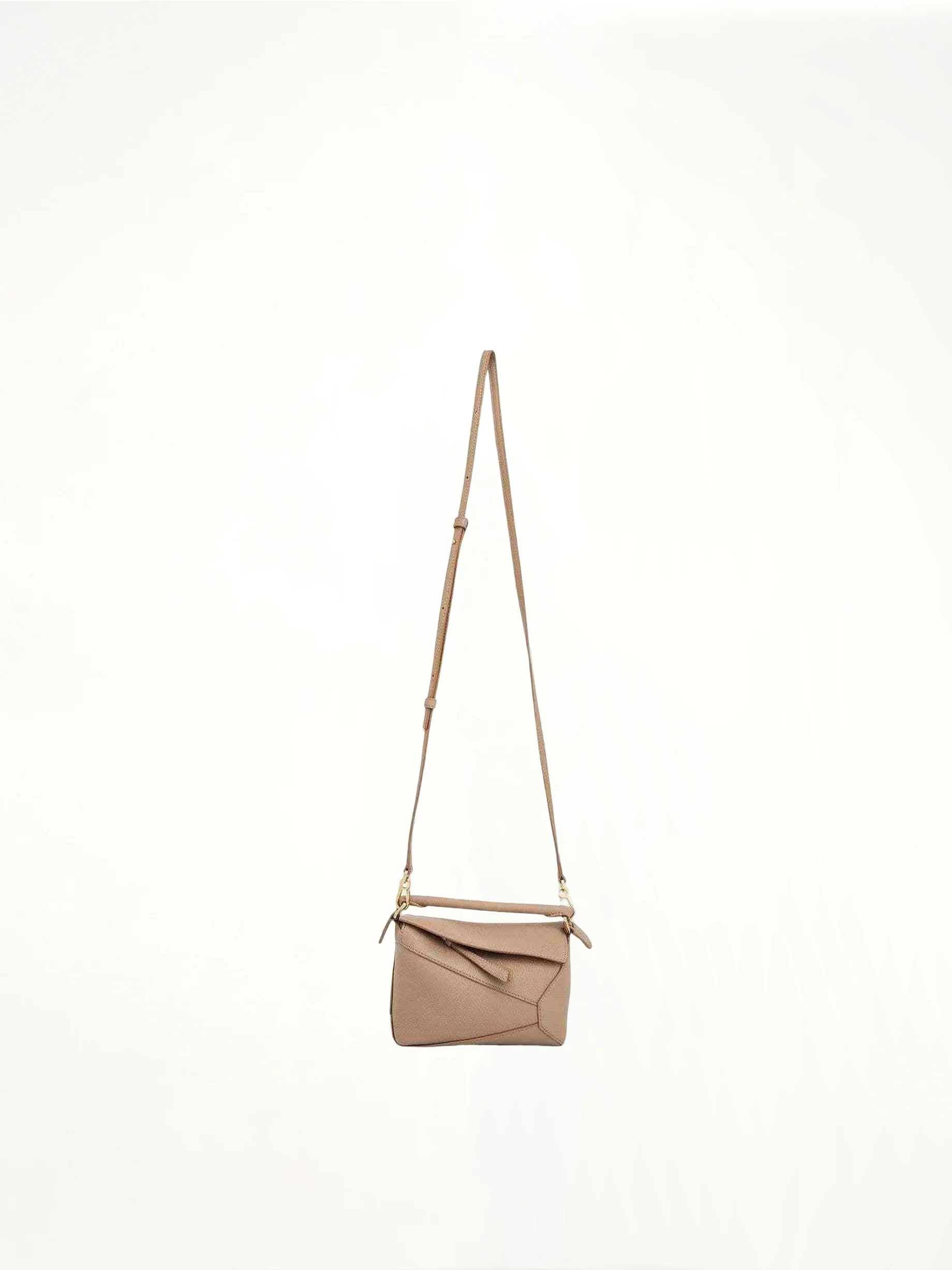 Mini Puzzle Edge Bag in Soft Grained Calf in Sand - Image 7