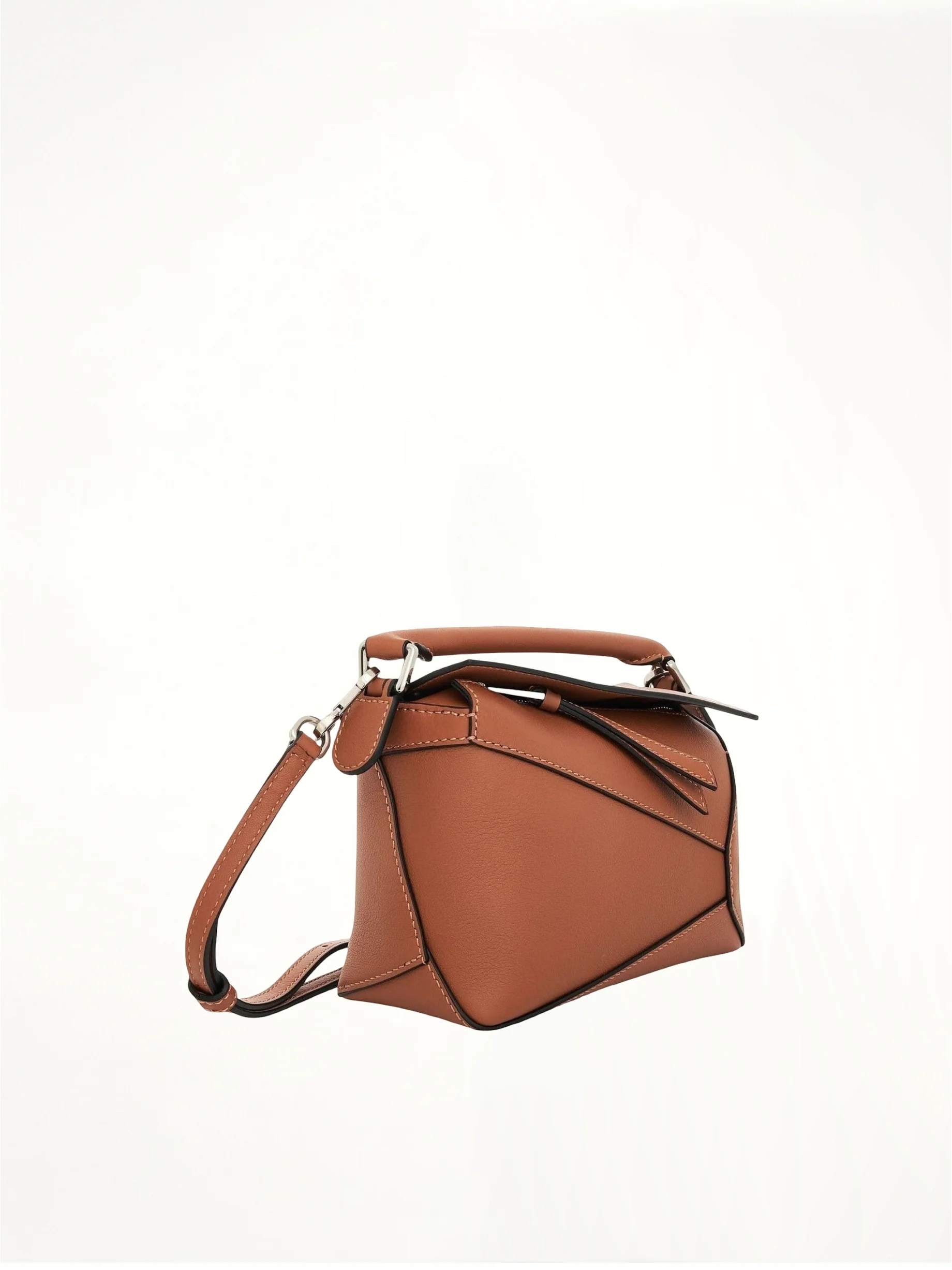 Mini Puzzle Edge Bag in Tan - Image 2