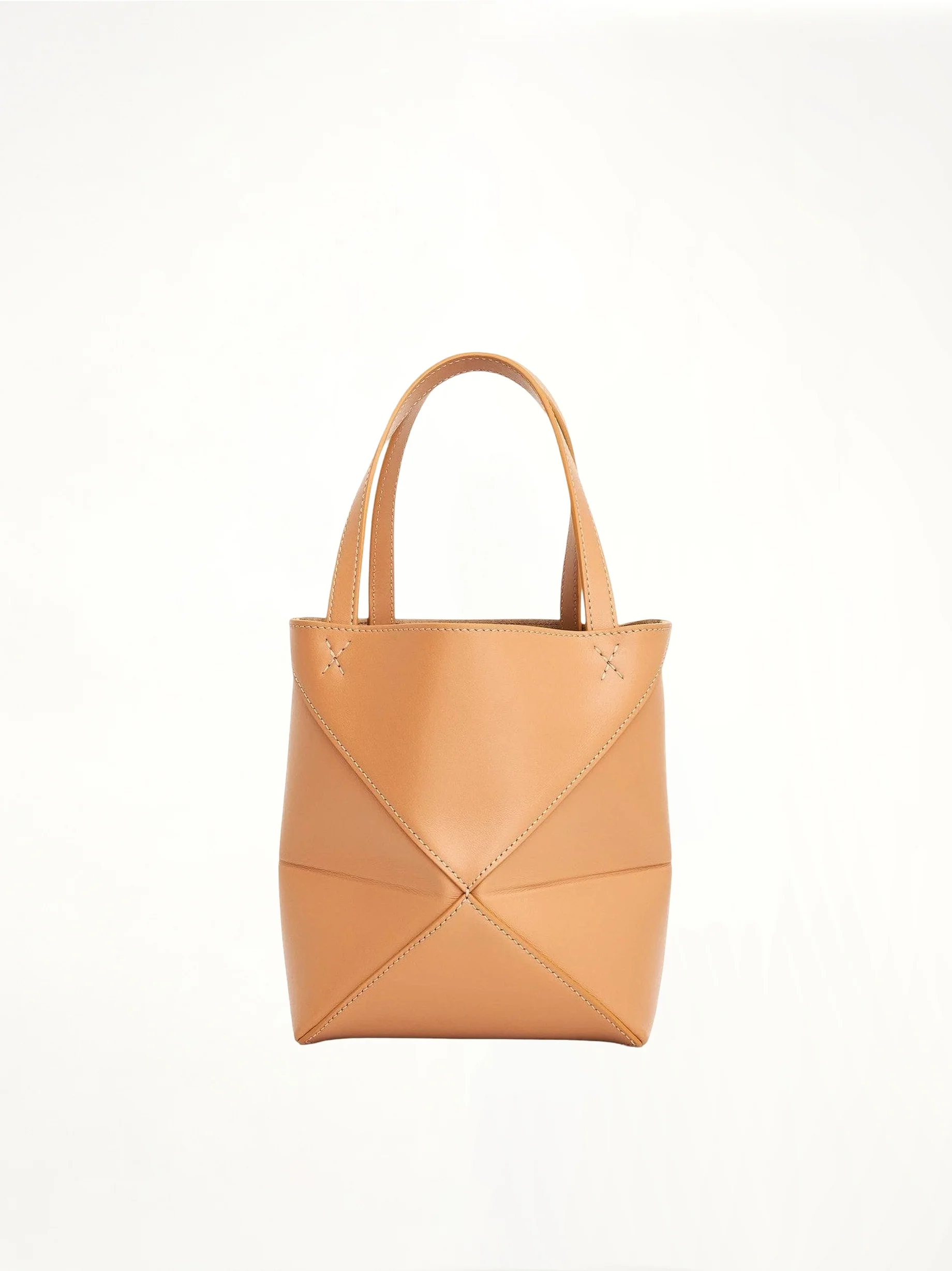 Mini Puzzle Fold Tote Bag in Calfskin in Warm Desert - Image 3