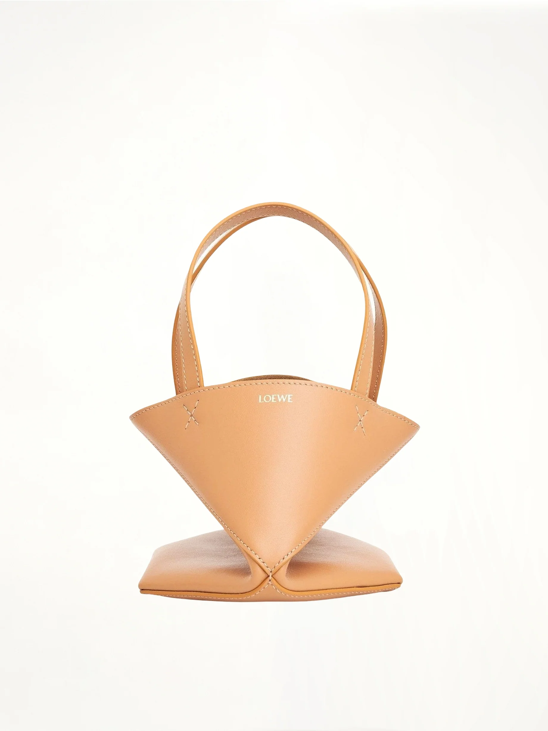 Mini Puzzle Fold Tote Bag in Calfskin in Warm Desert - Image 4