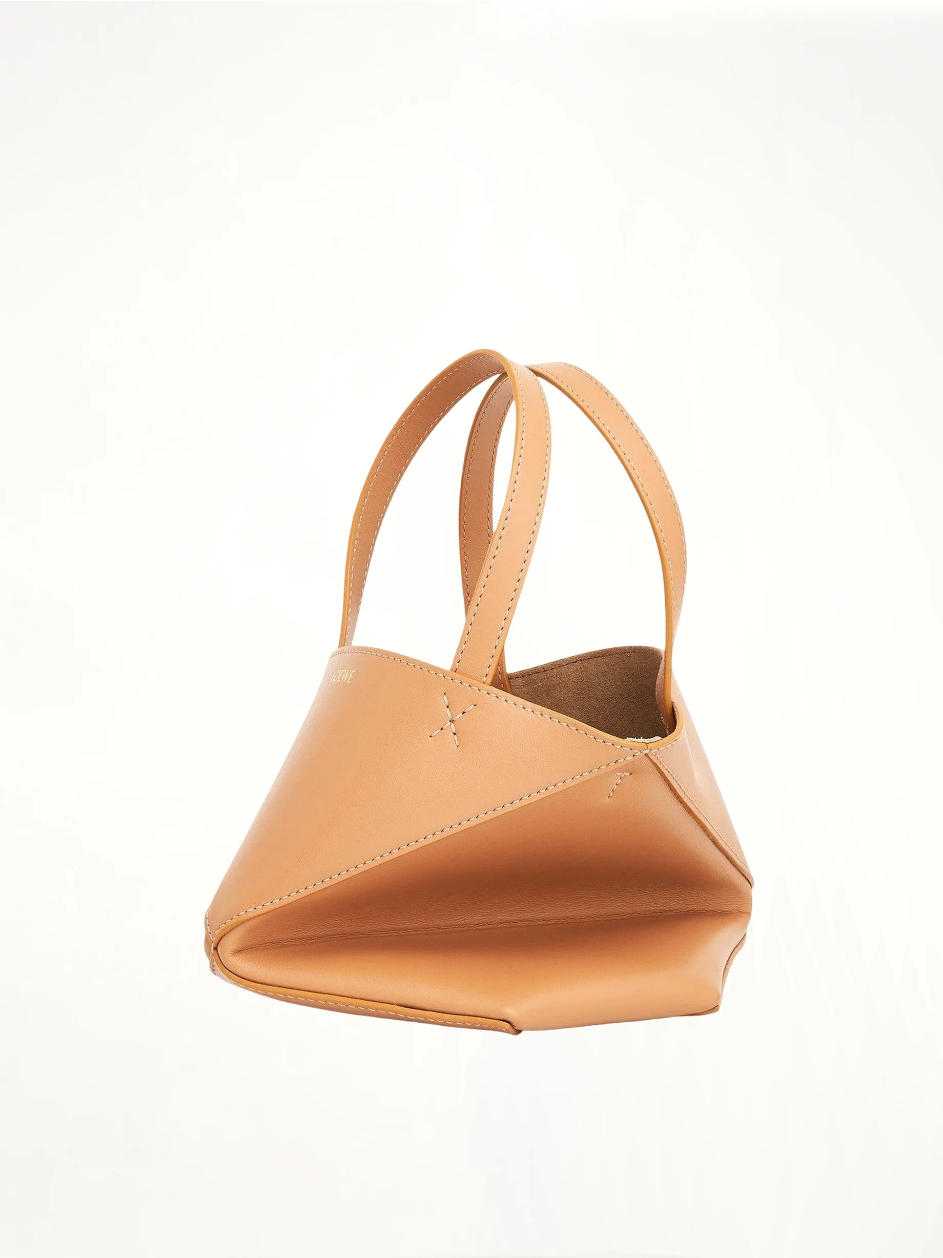 Mini Puzzle Fold Tote Bag in Calfskin in Warm Desert - Image 5