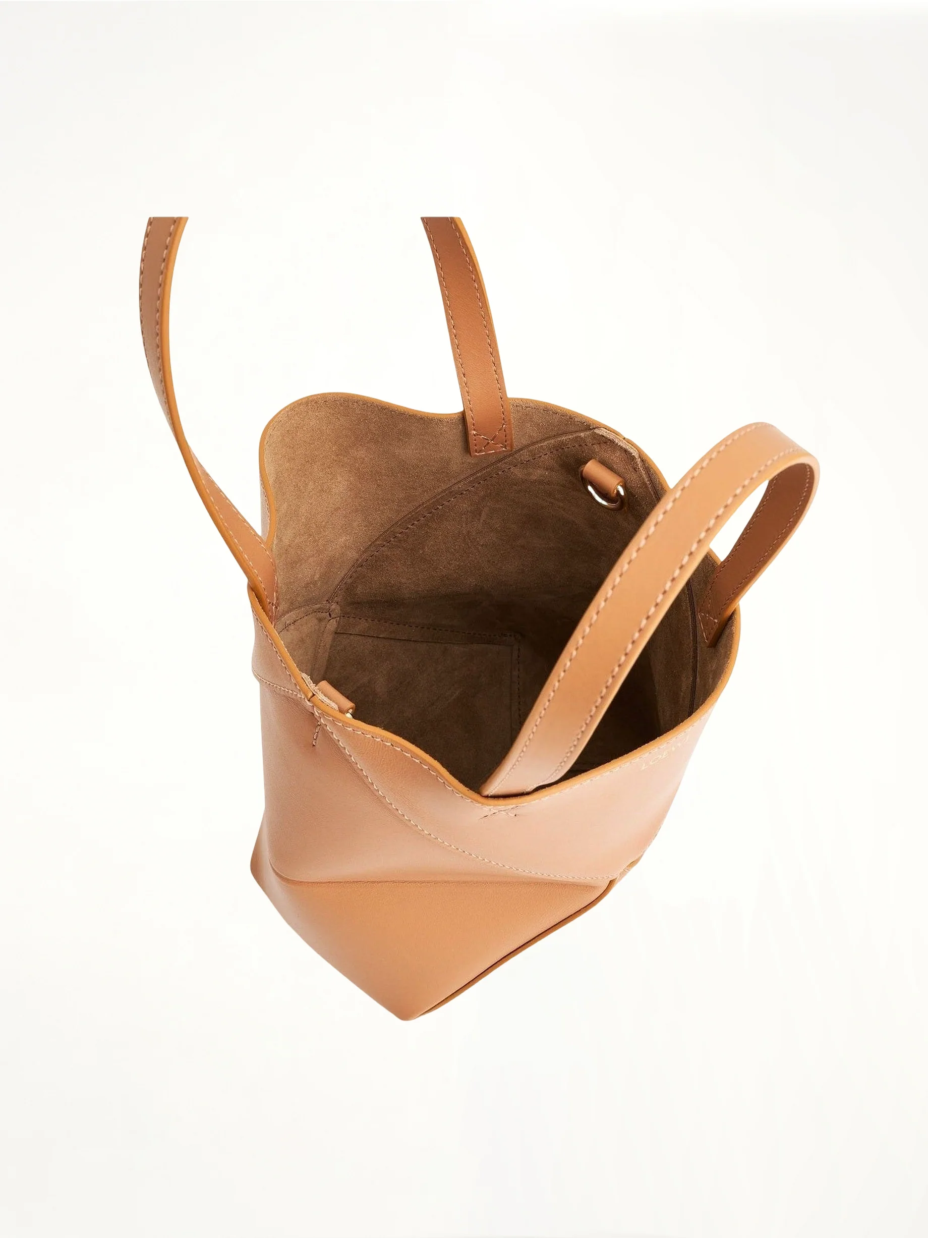 Mini Puzzle Fold Tote Bag in Calfskin in Warm Desert - Image 6