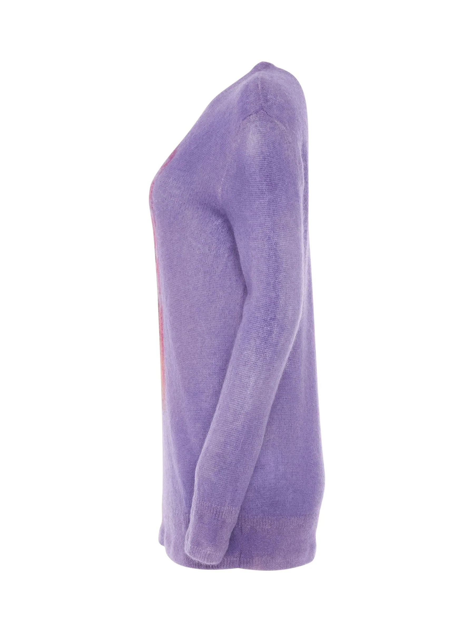 Mixmat Crew Neck Print Sweater in Mauve - Image 3