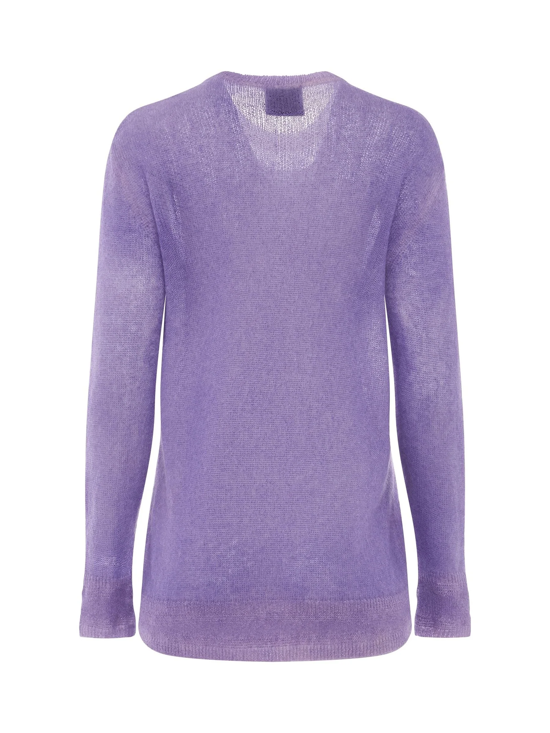 Mixmat Crew Neck Print Sweater in Mauve - Image 4