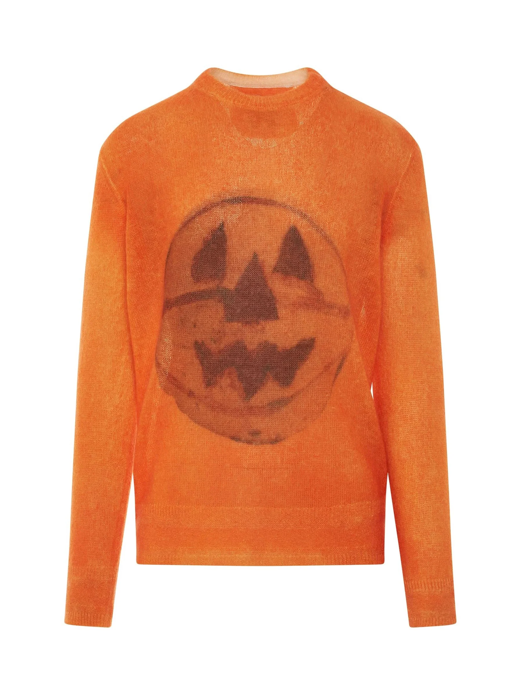 Mixmat Crewneck Print Sweater in Pumpkin