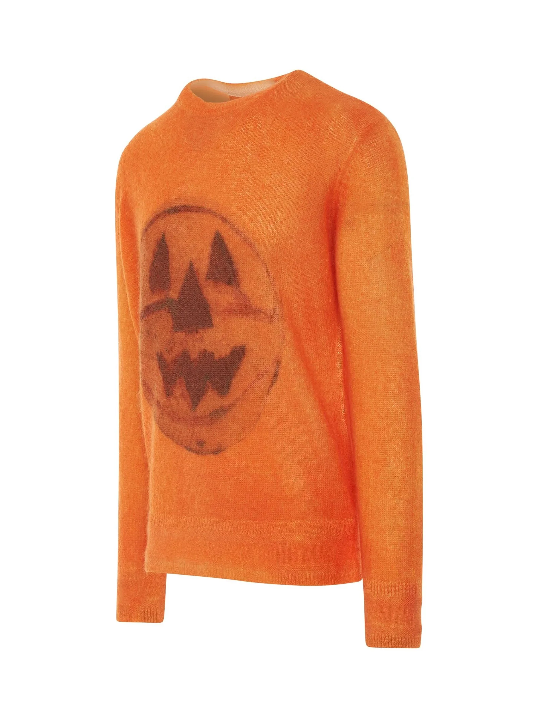 Mixmat Crewneck Print Sweater in Pumpkin - Image 2