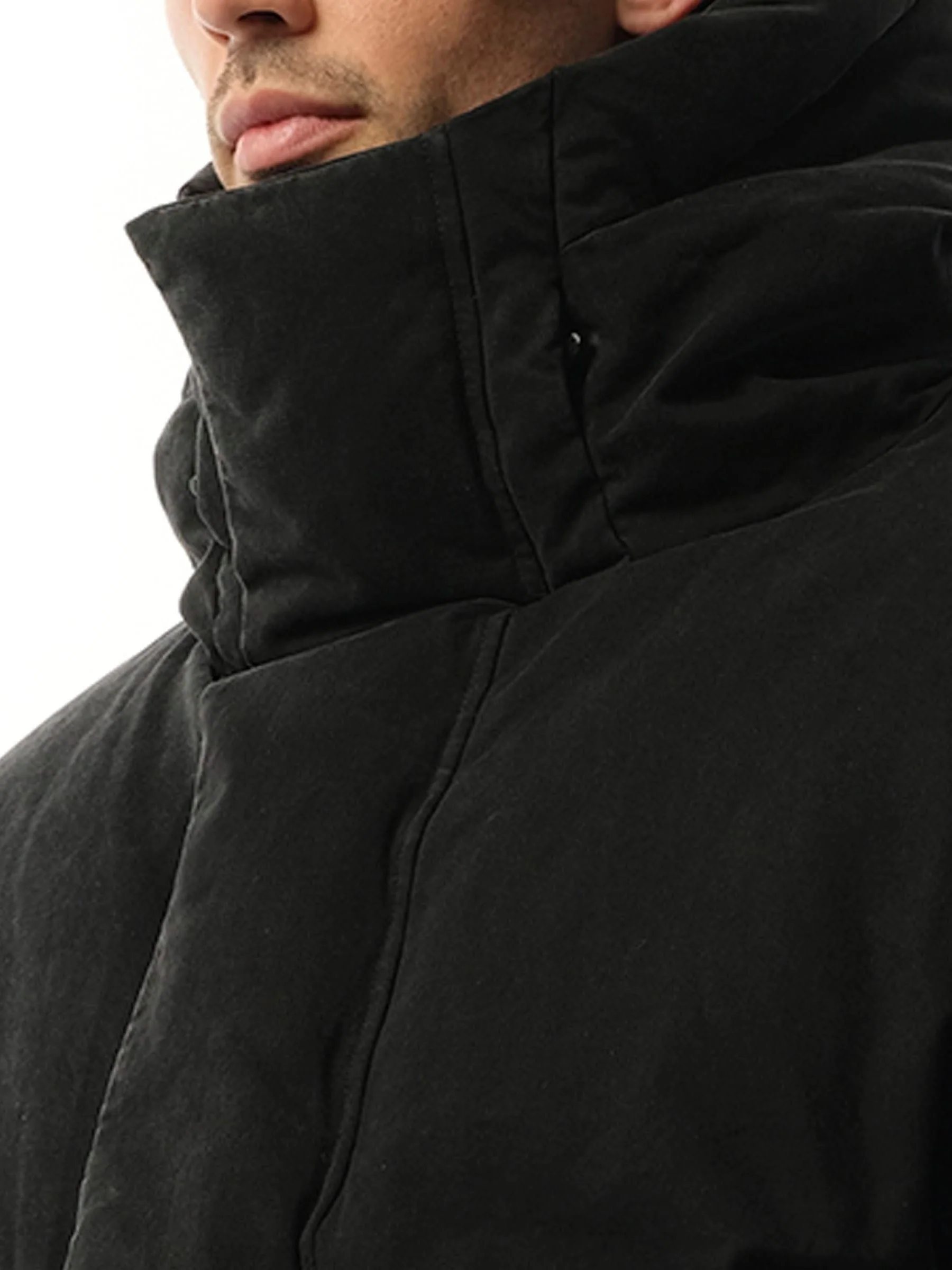 MML Hooded Puffer Jacket in Iron - Image 3
