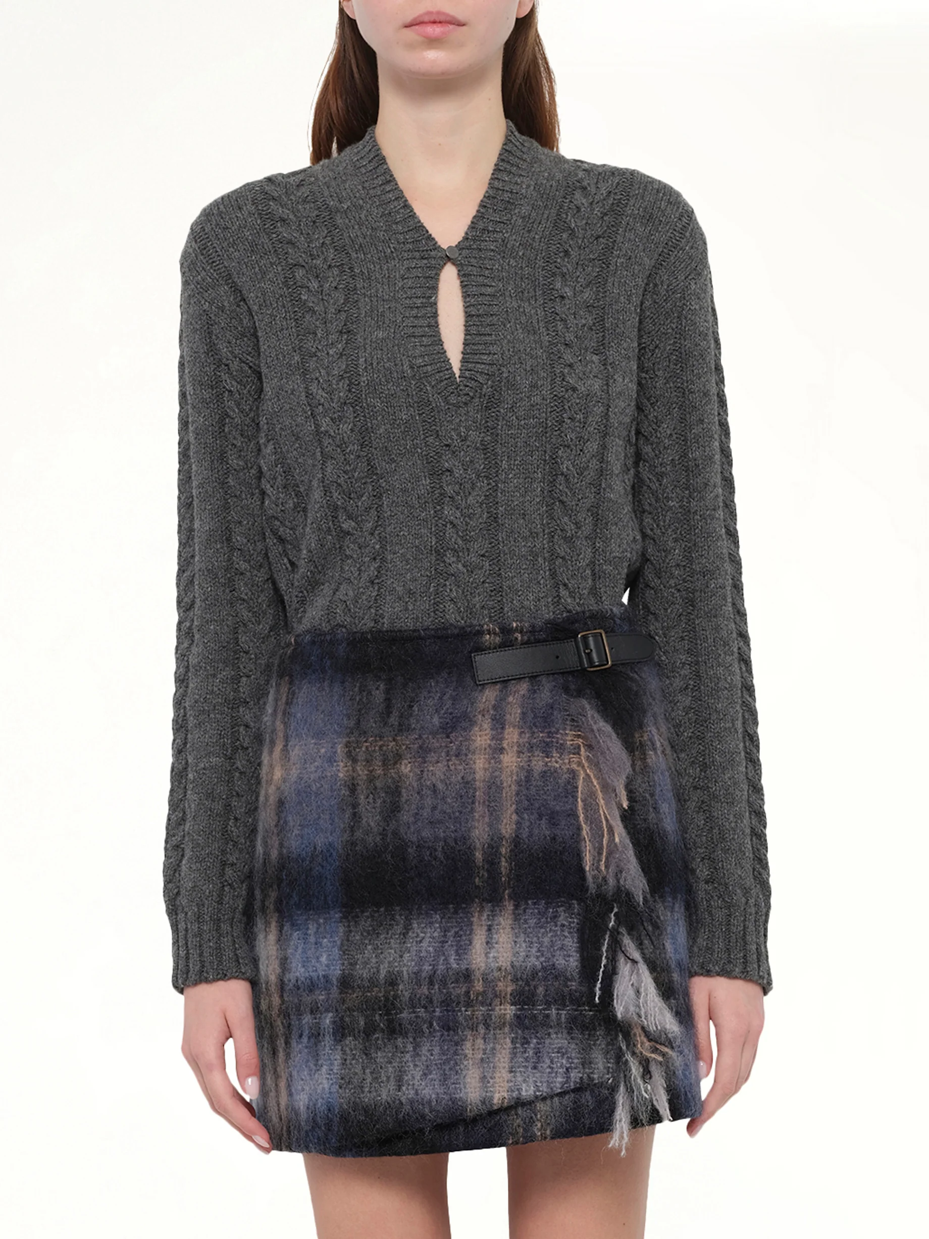 Mohair Skirt in Blue/Multicolour