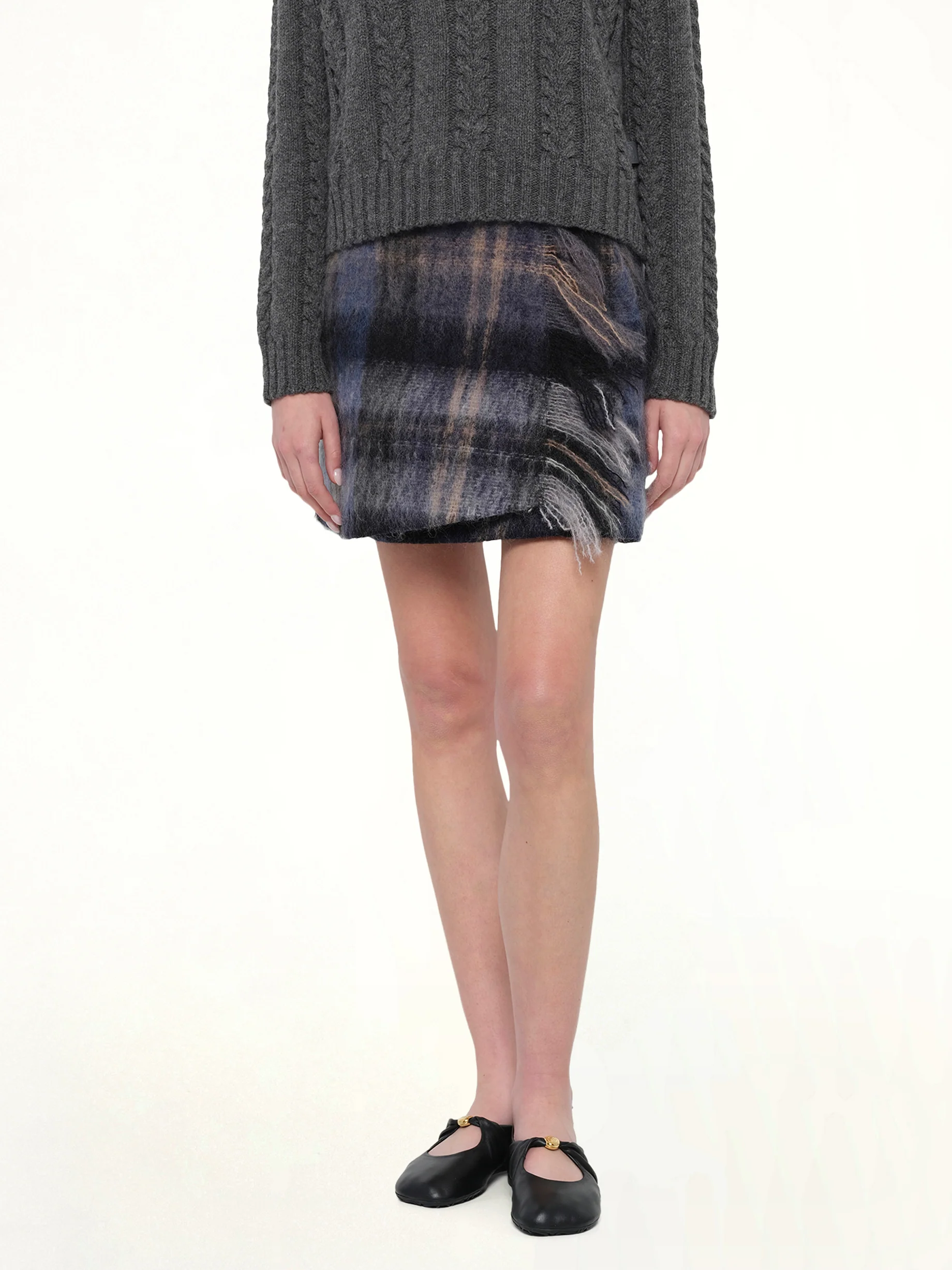 Mohair Skirt in Blue/Multicolour - Image 6