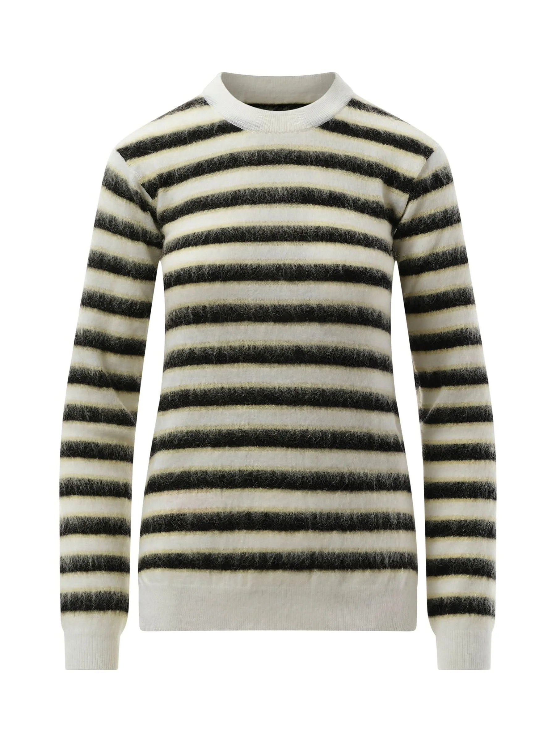 Mohair Stripe Sweater in Light Alabaster - Image 2