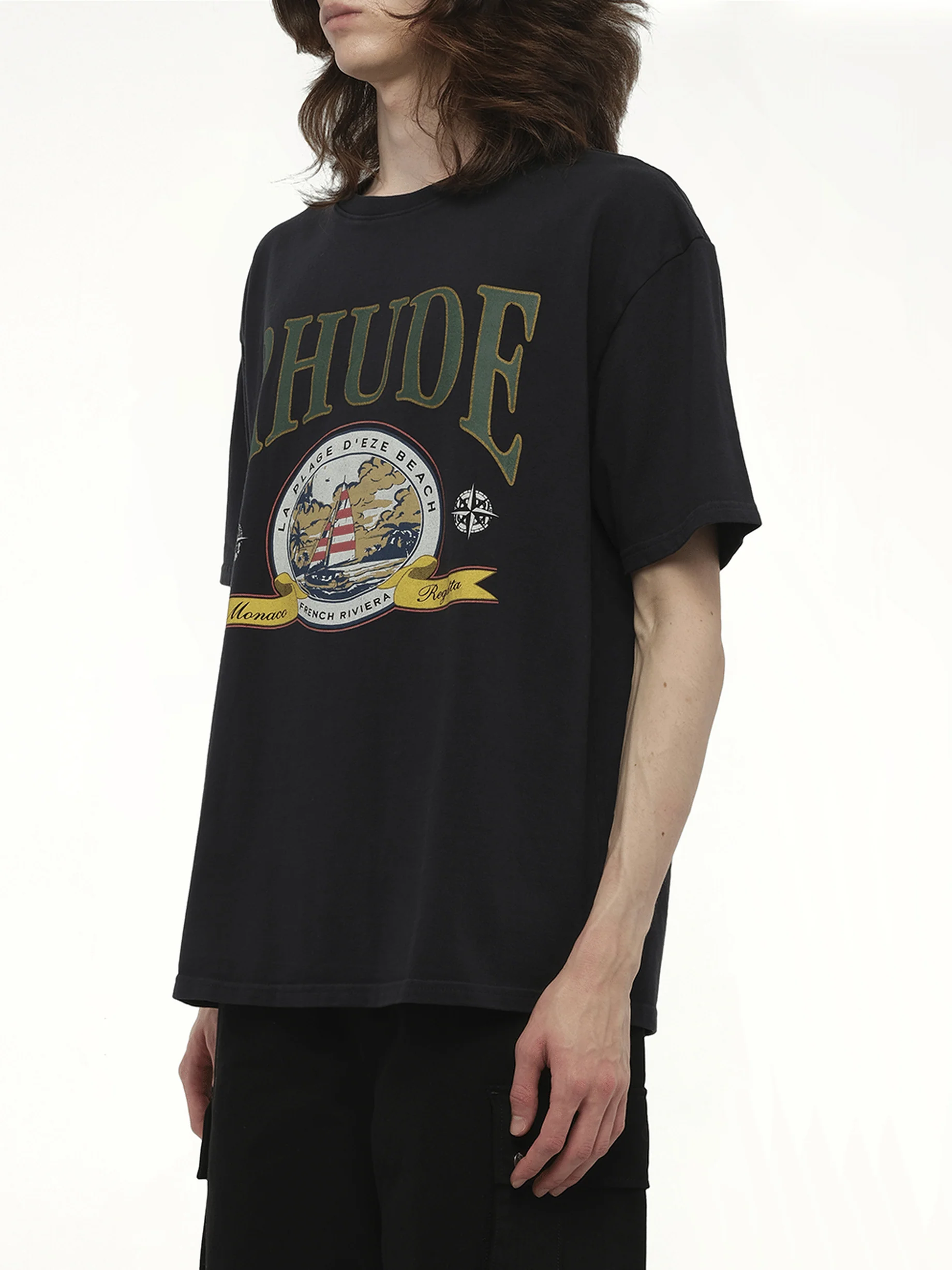 Monaco Regatta T-Shirt in Vintage Black - Image 5