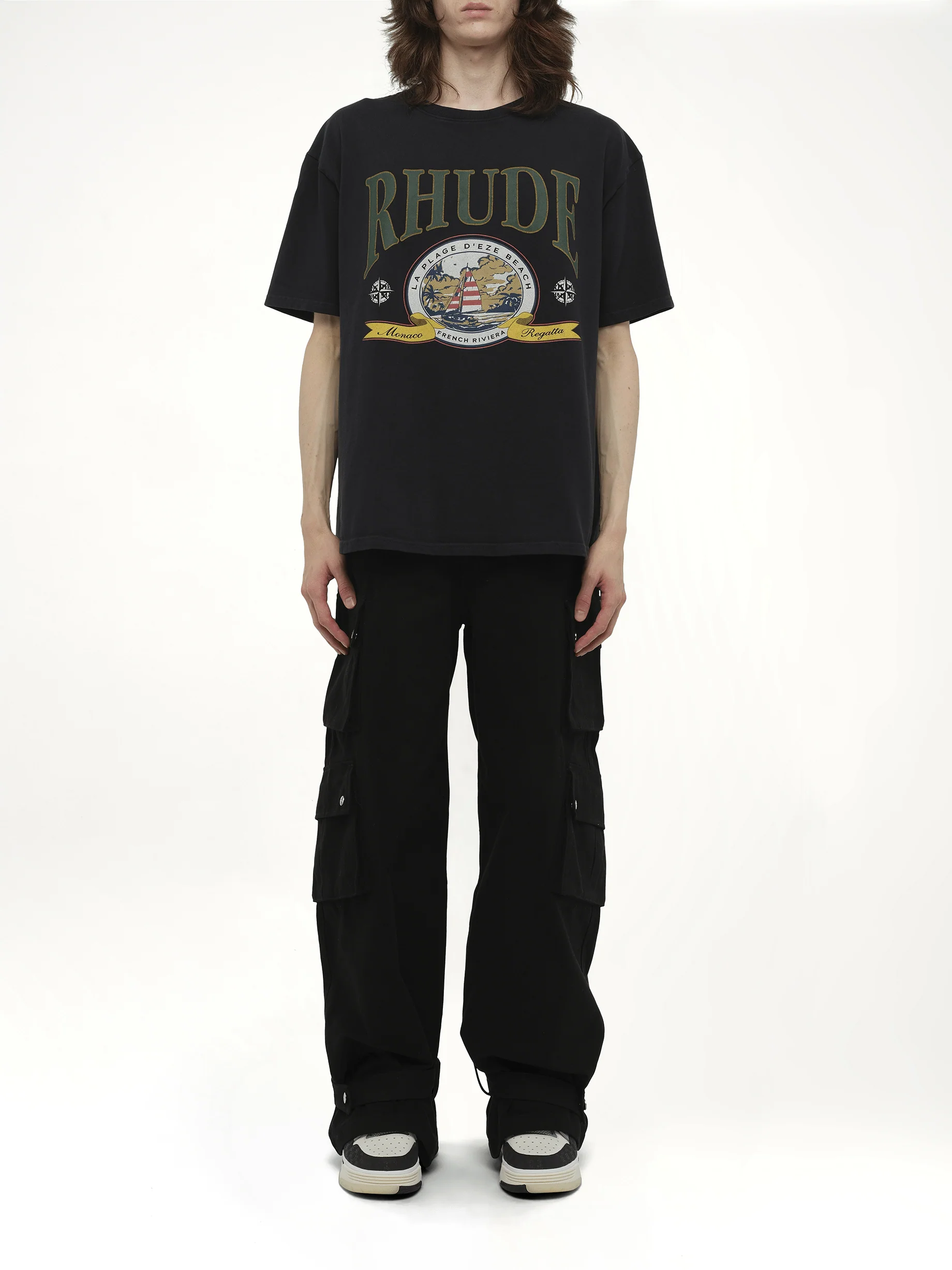 Monaco Regatta T-Shirt in Vintage Black - Image 7