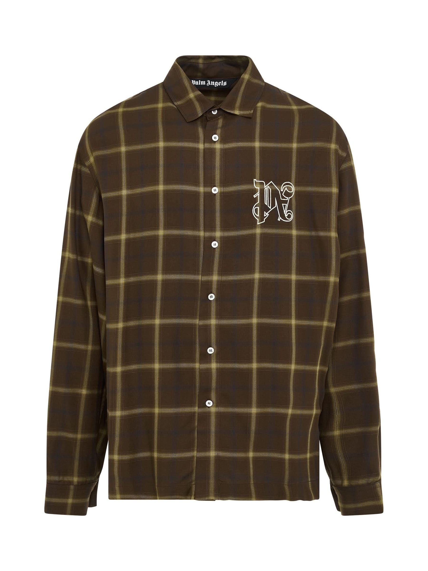 Monogram Check Shirt in Brown