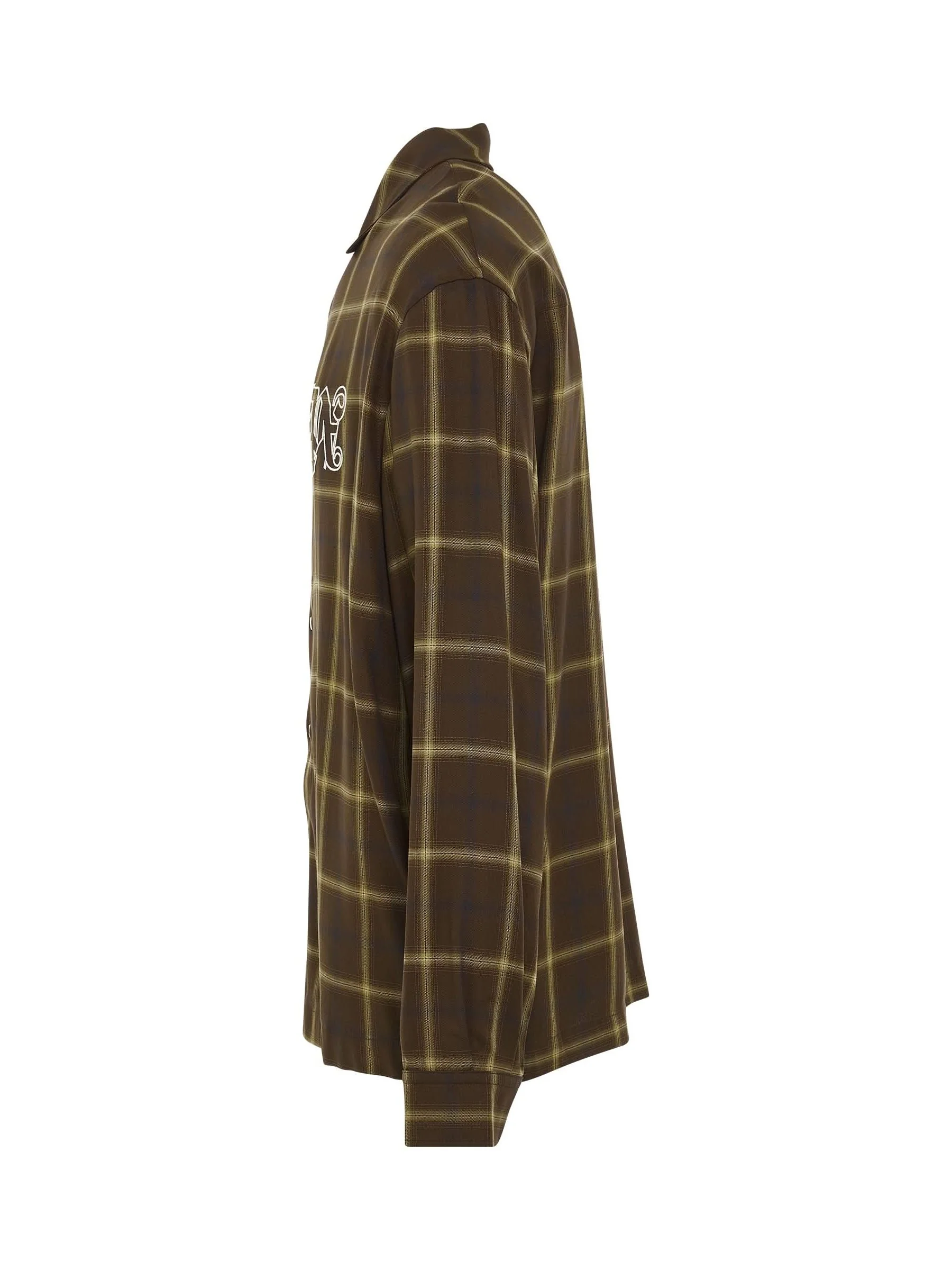 Monogram Check Shirt in Brown - Image 3