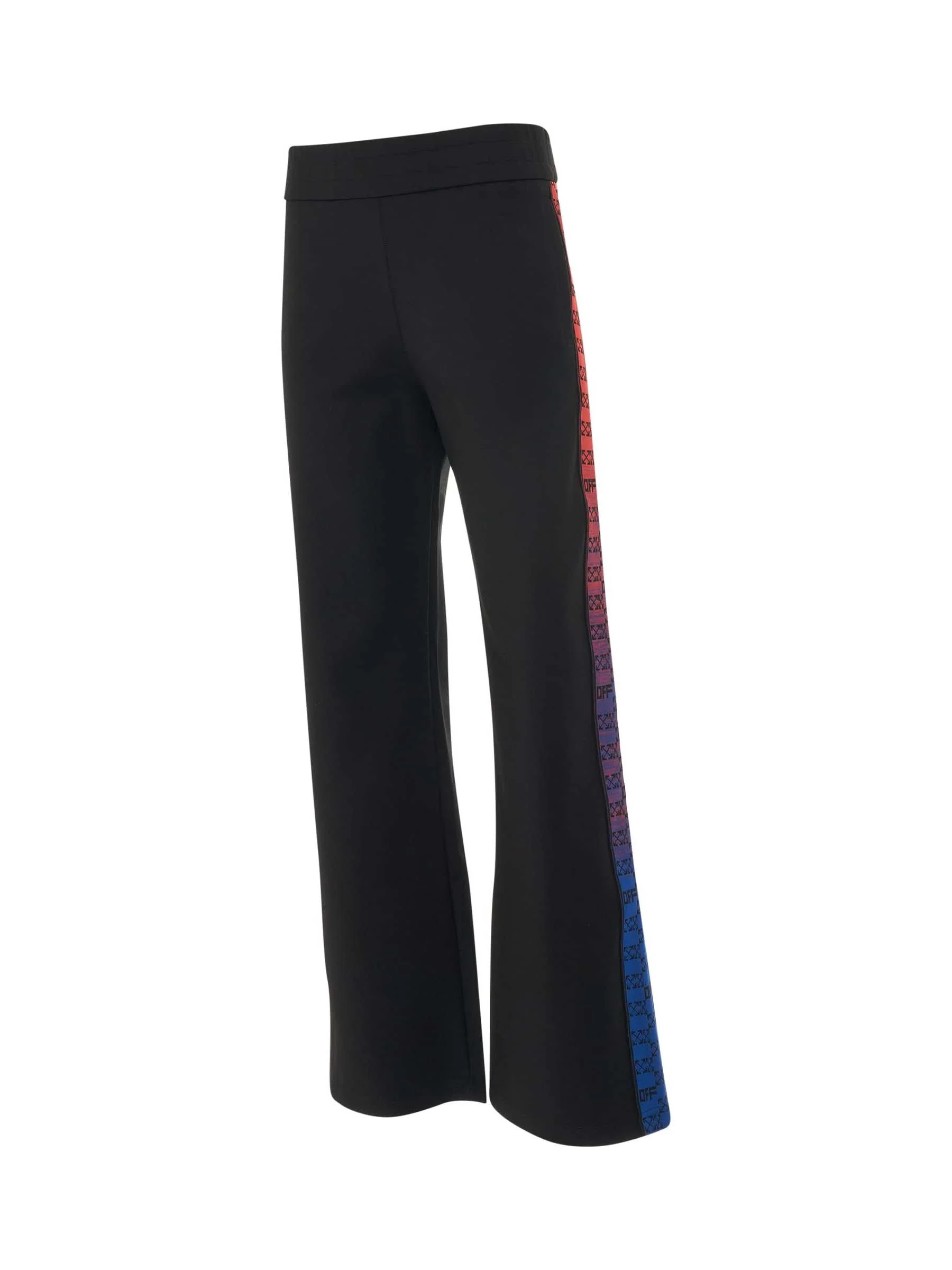 Monogram Logo Band Track Pant in Black/Red - Image 2