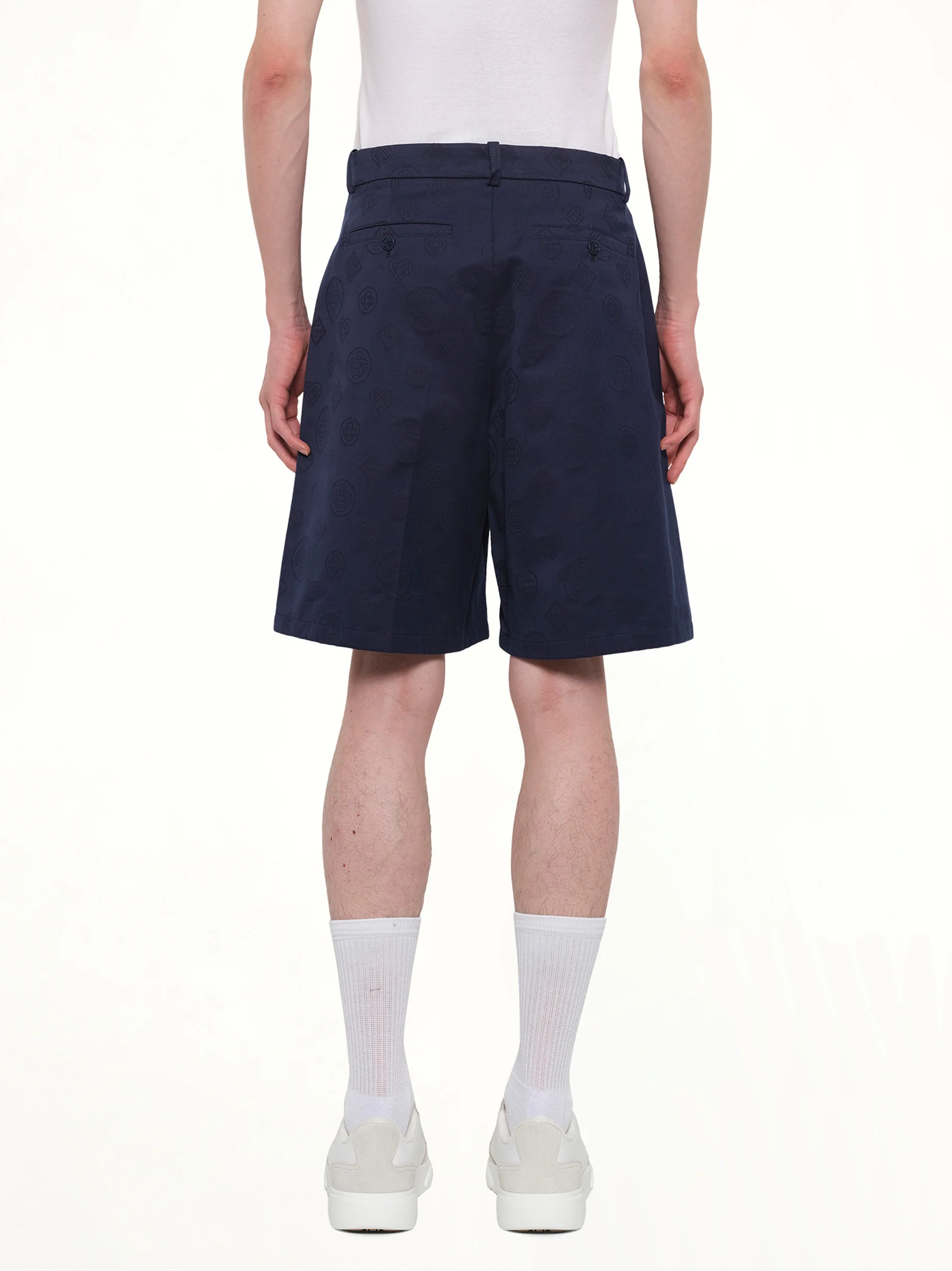 Monogram Shorts in Navy - Image 5