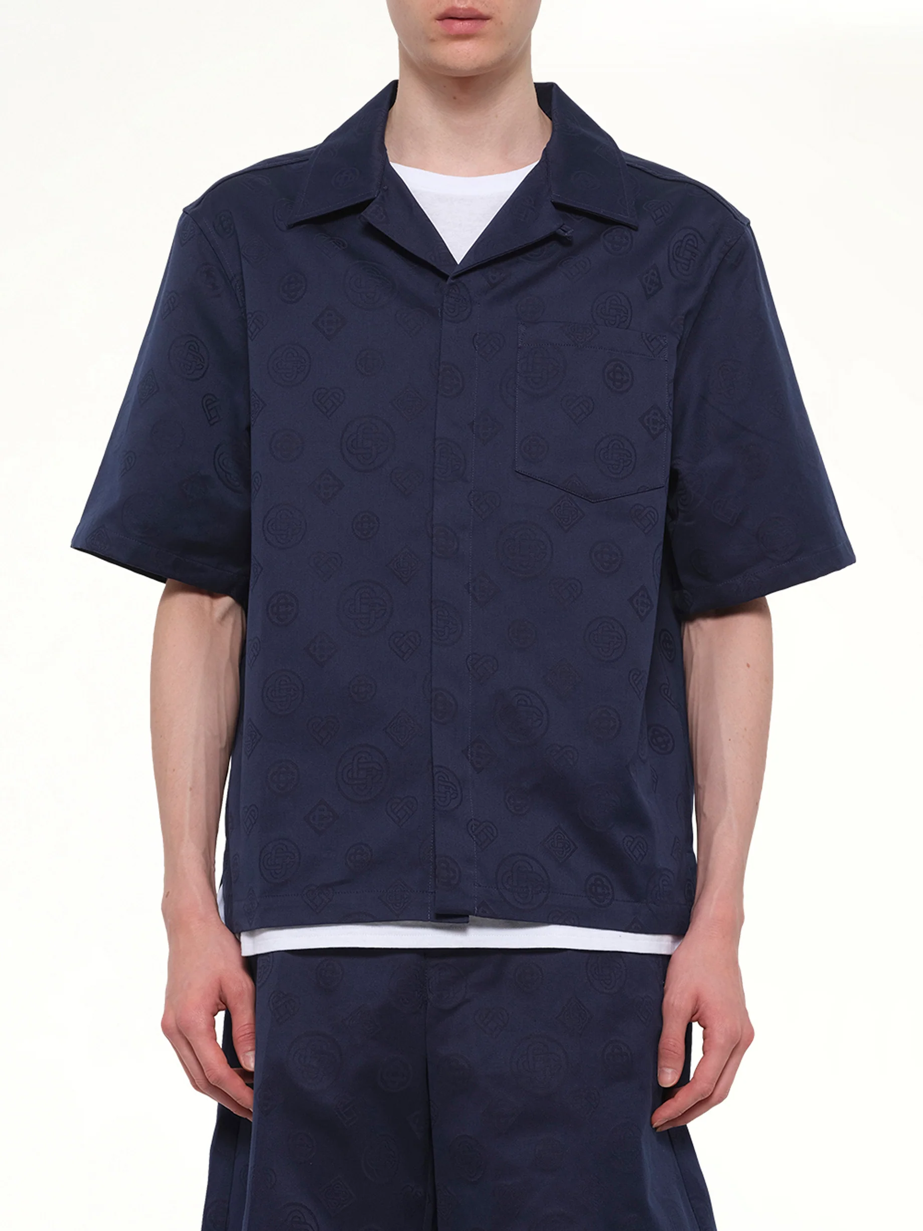 Monogram SS Shirt in Blue