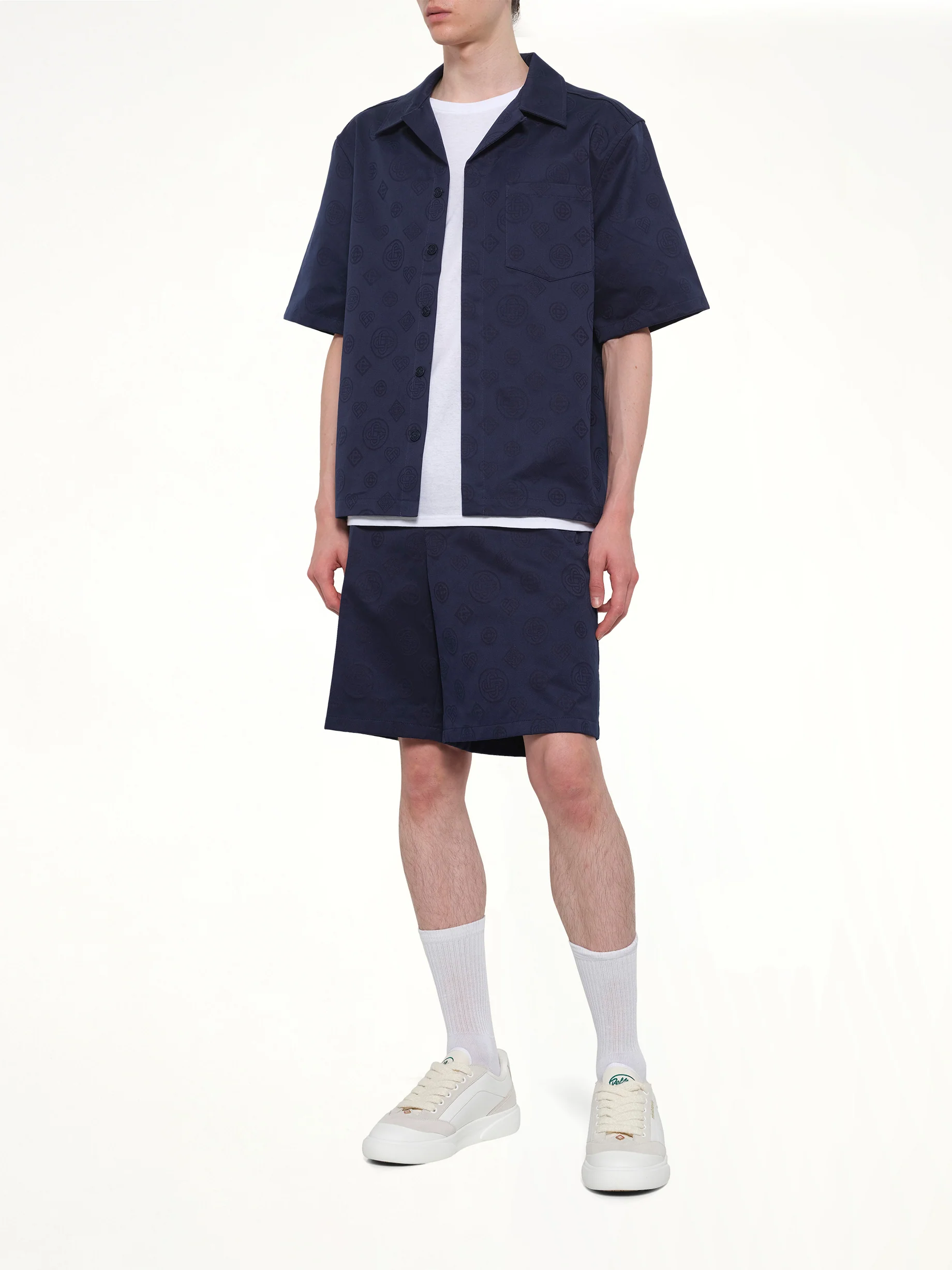 Monogram SS Shirt in Blue - Image 4
