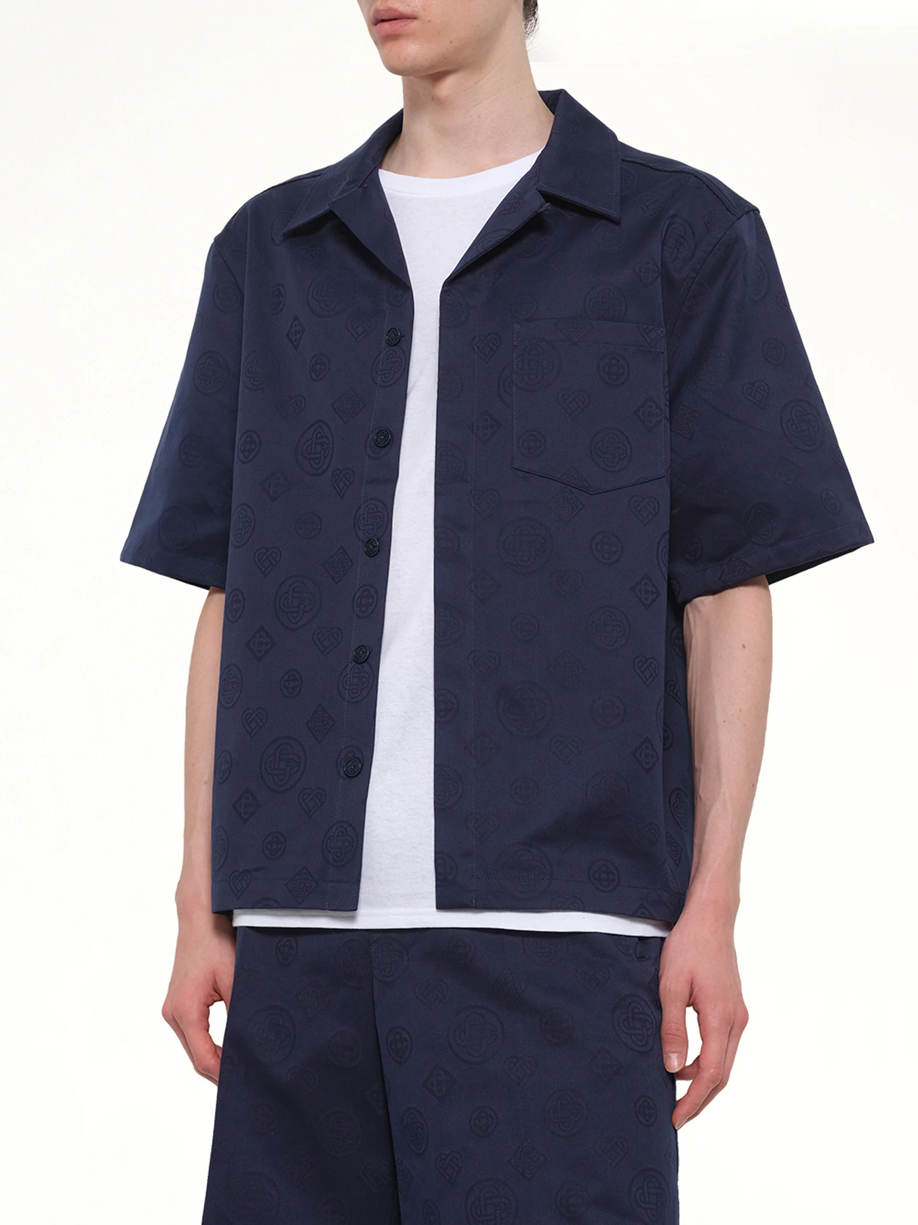 Monogram SS Shirt in Blue - Image 6