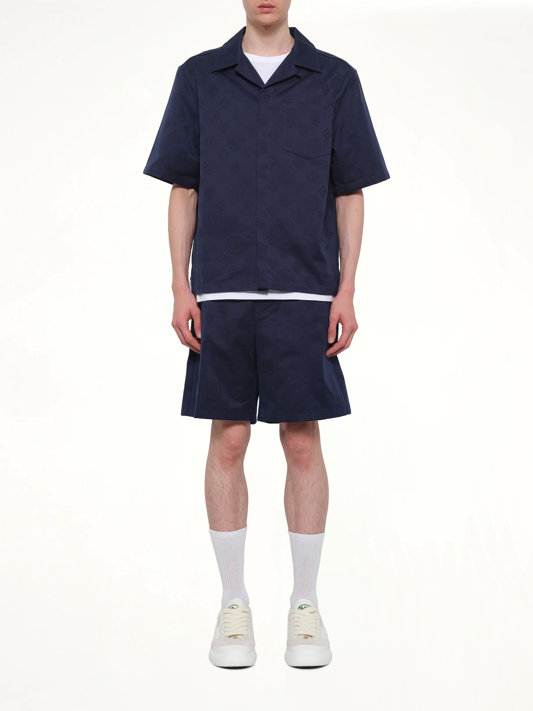 Monogram SS Shirt in Blue - Image 7