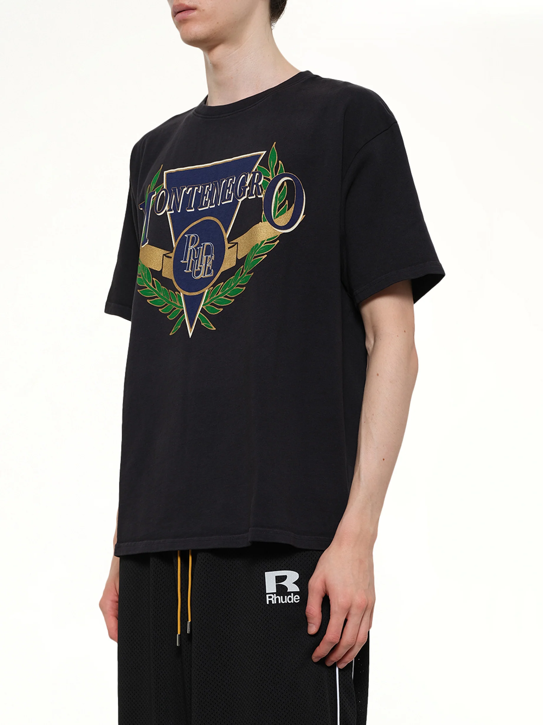 Montenegro Regatta T-Shirt in Vintage Black - Image 3