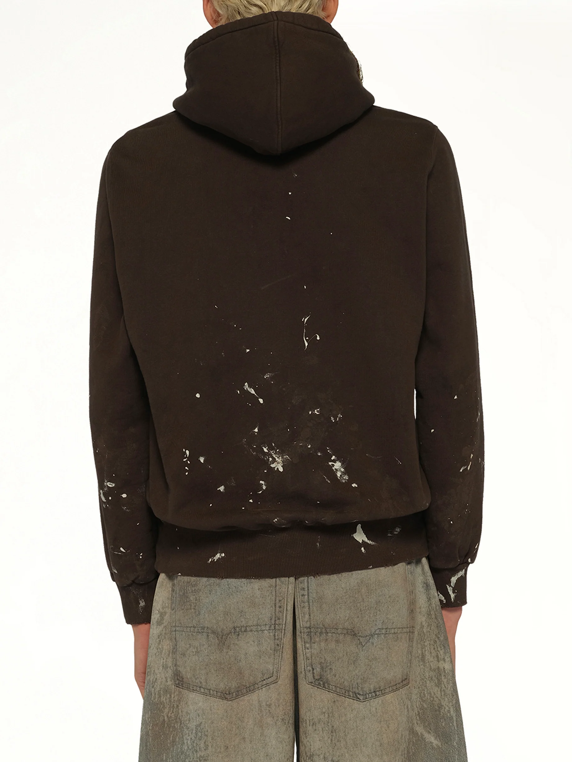Moss-Grown Embroidery Hoodie in Brown - Image 5