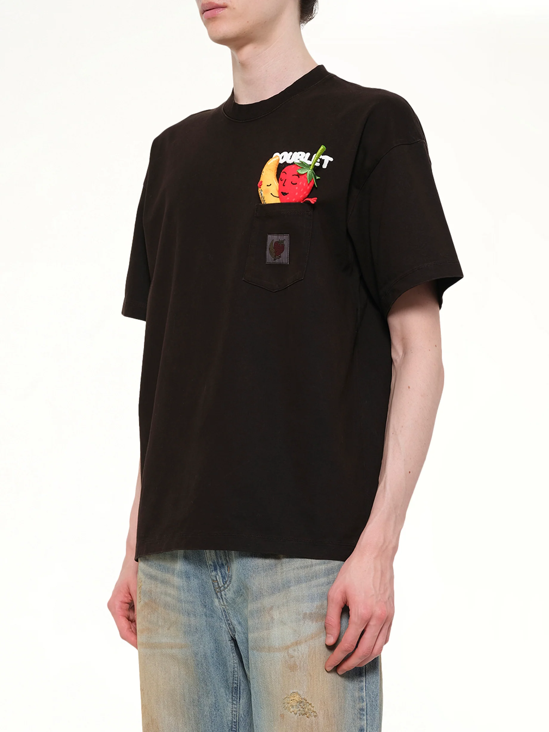 Mud-Dyed T-Shirt With SHFU in Mud - Image 3