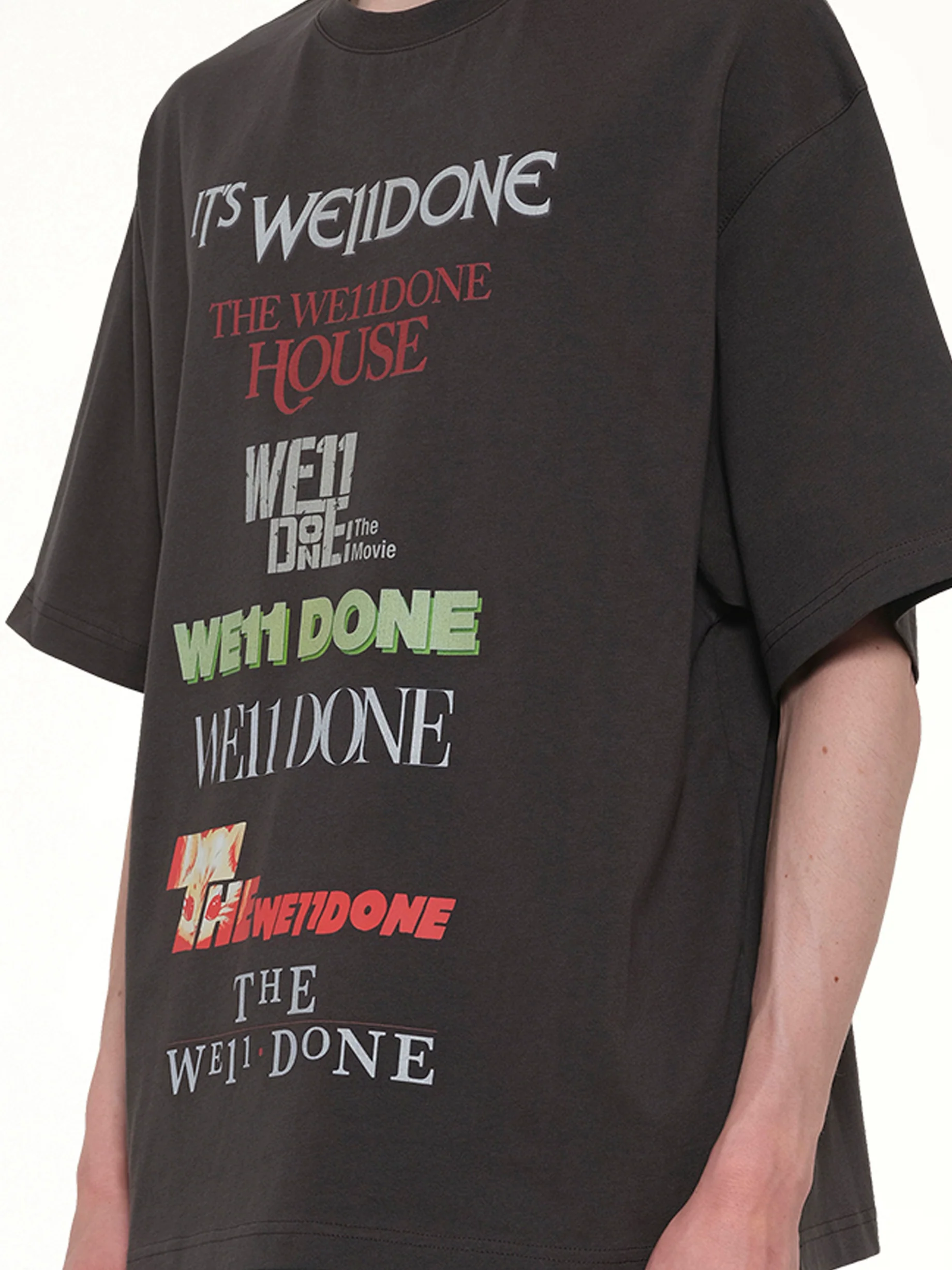 Multi Graphic Logo T-Shirt in Grey - Image 3