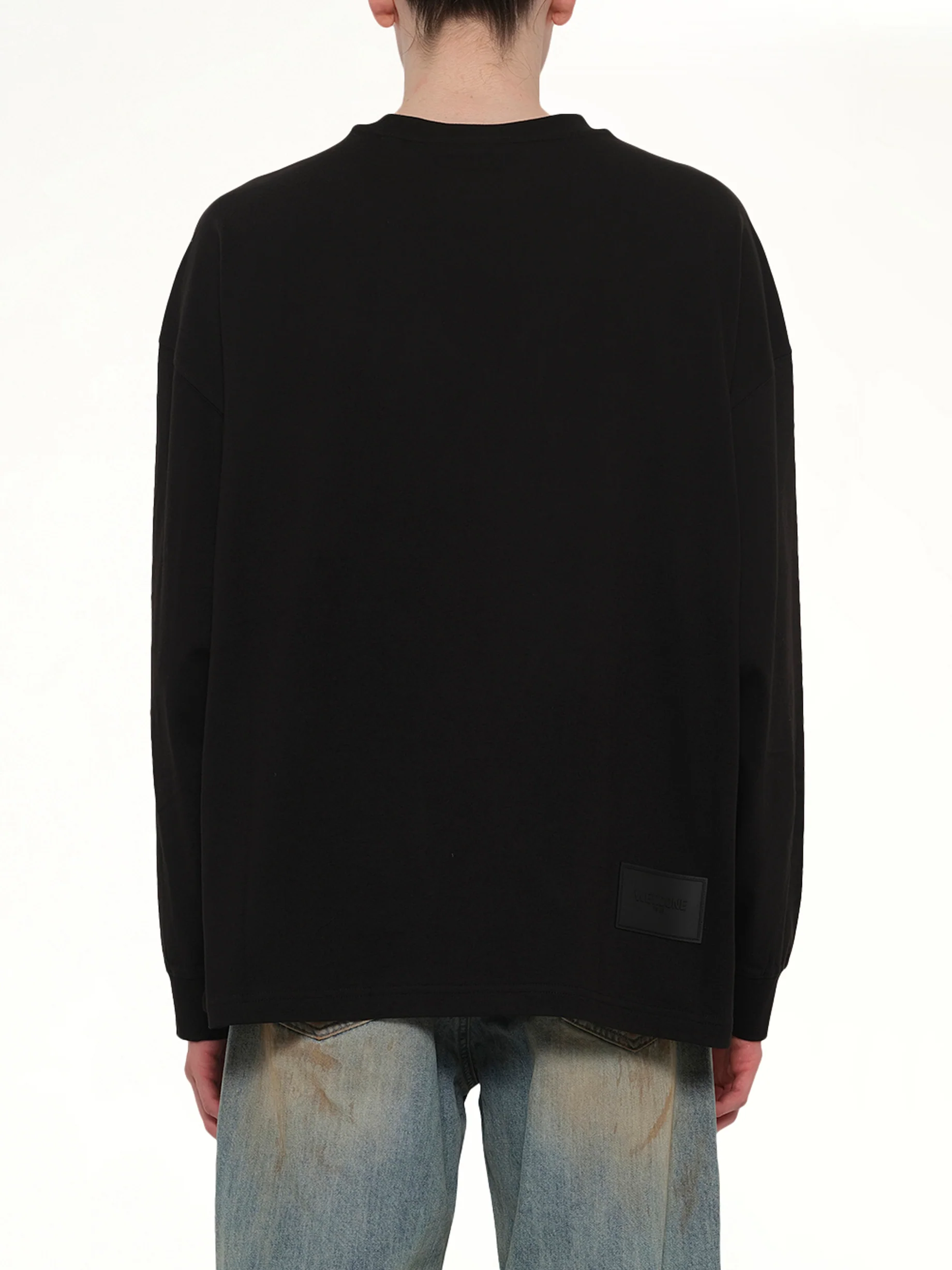 Multi Logo Long Sleeve T-Shirt in Black - Image 5