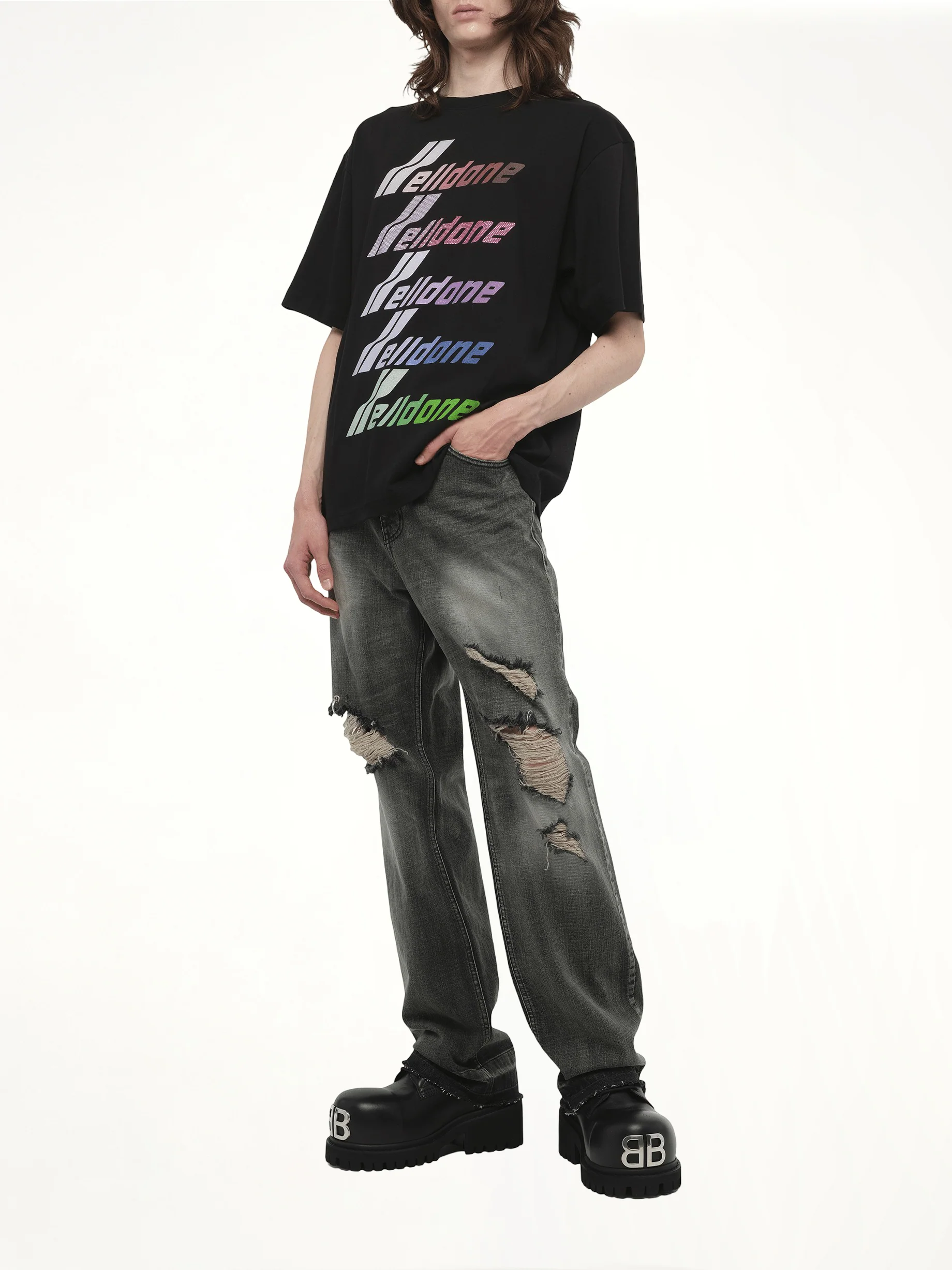 Multi-Logo T-Shirt in Black - Image 4