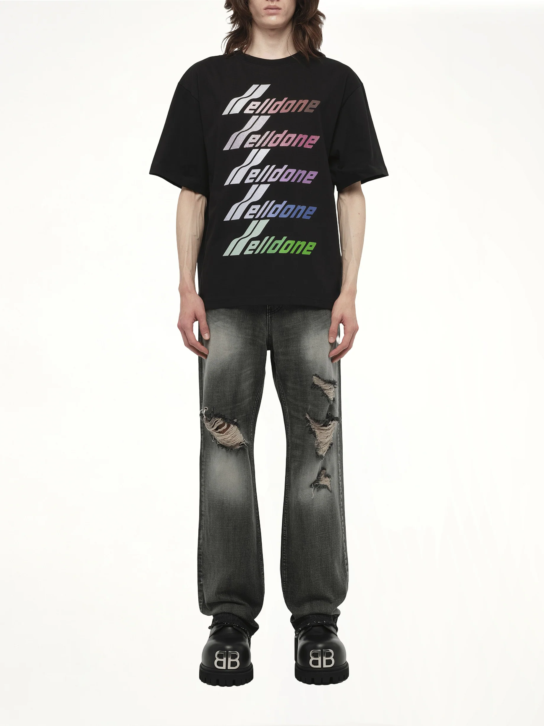 Multi-Logo T-Shirt in Black - Image 7
