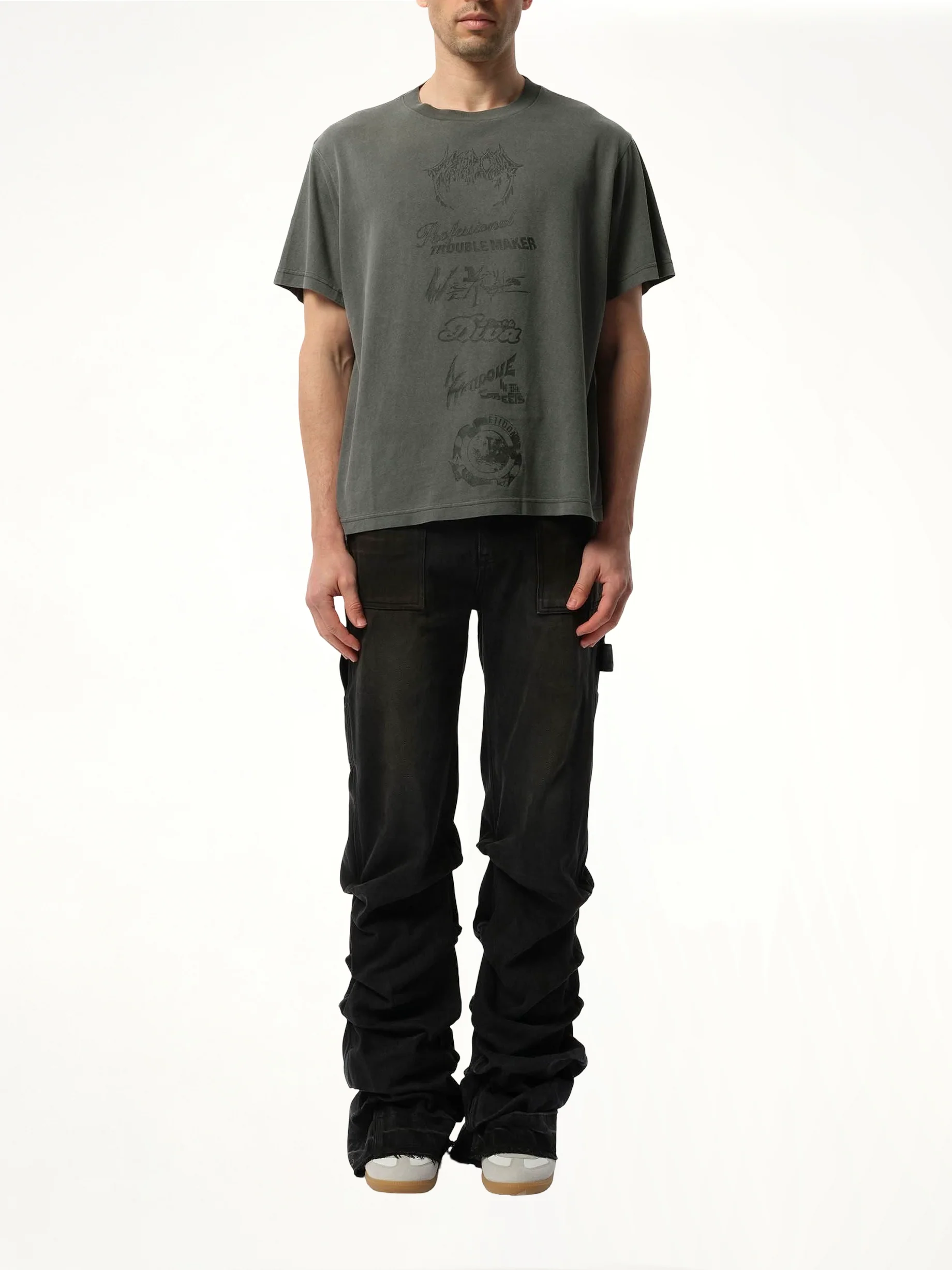 Multi-Logo T-Shirt in Charcoal - Image 4