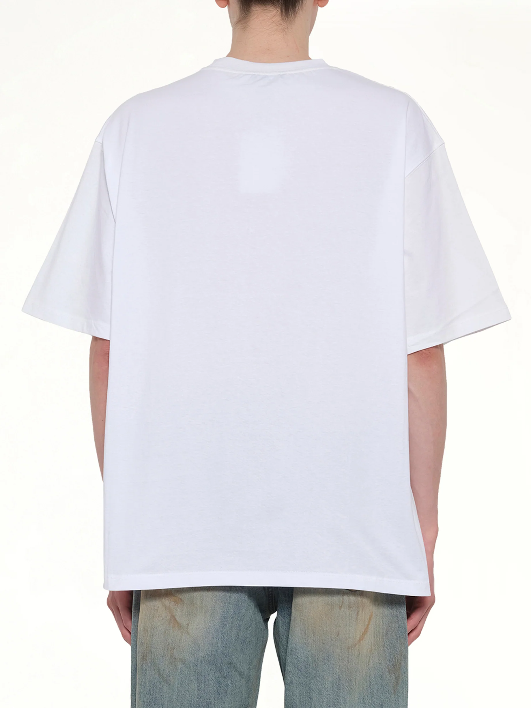 Multi Rainbow Logo T-Shirt in White - Image 5