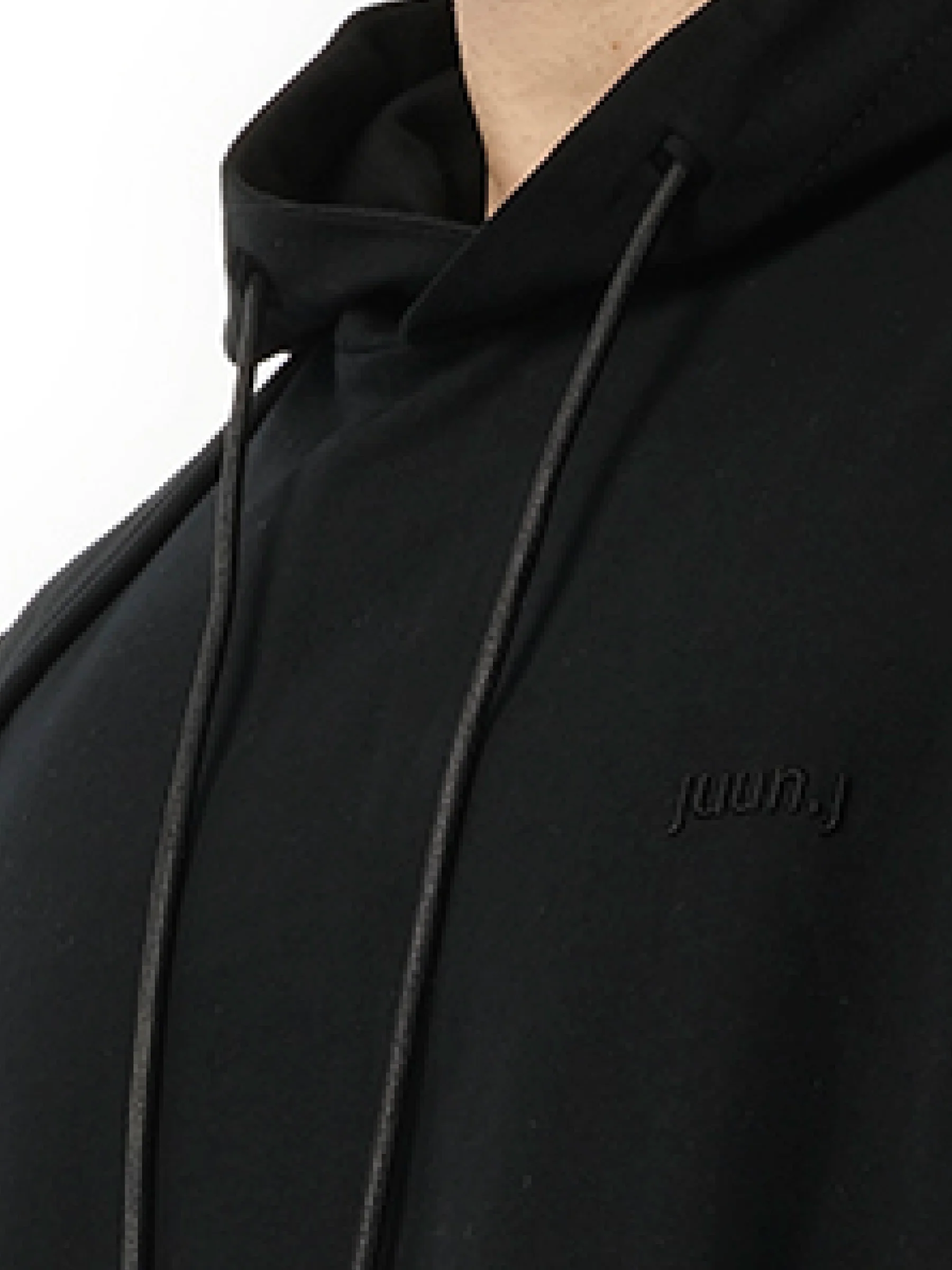 Multi String Over Hoodie in Black - Image 3