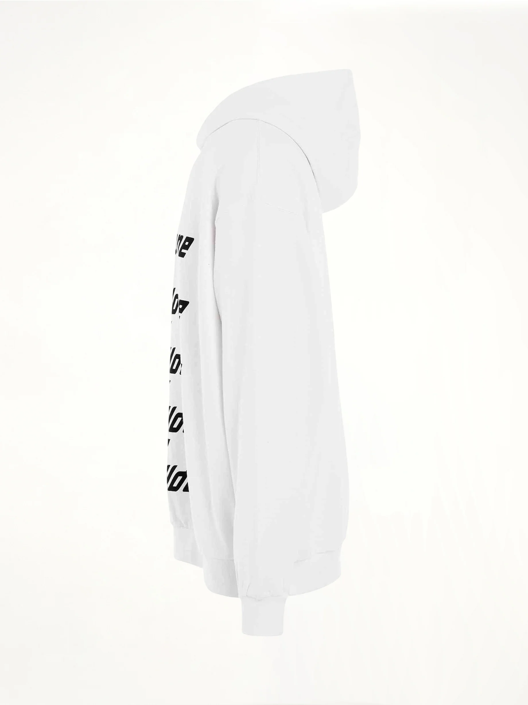 Multiple Front Logo Hoodie in White - Image 3