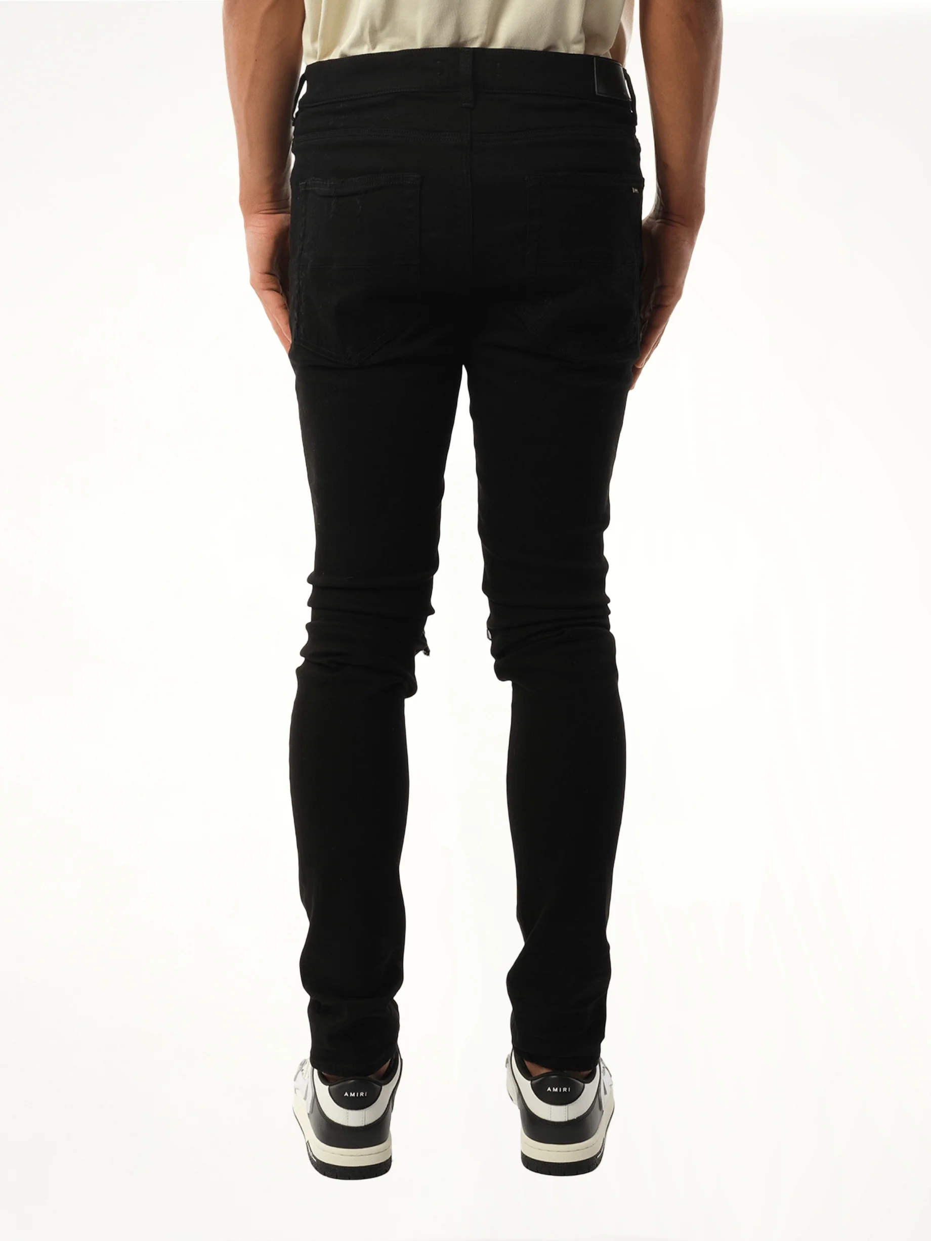 MX1 Distressed Jeans in Black - Image 6