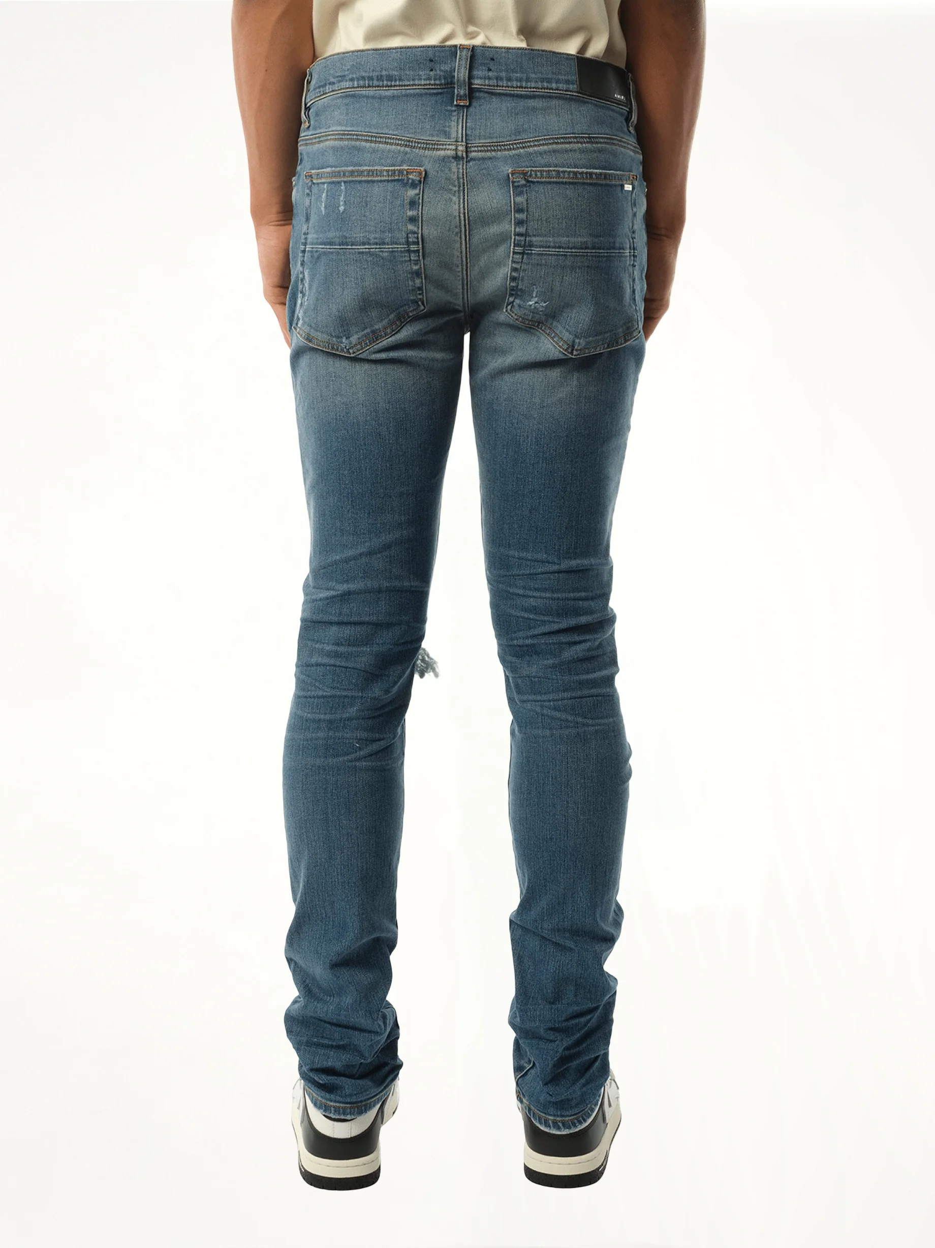 MX1 Distressed Jeans in Dark Indigo - Image 6