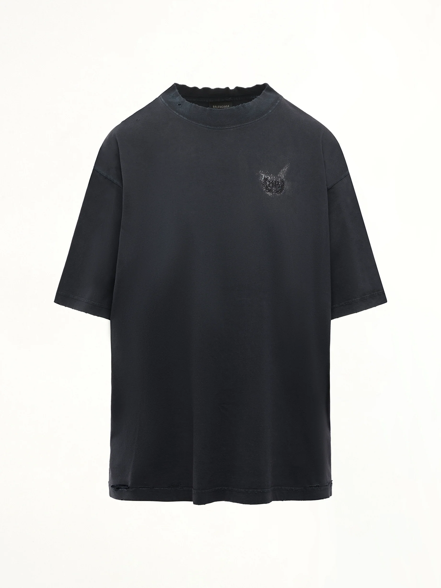 Nail Polish Medium Fit T-Shirt in Faded Washed Black - Image 2