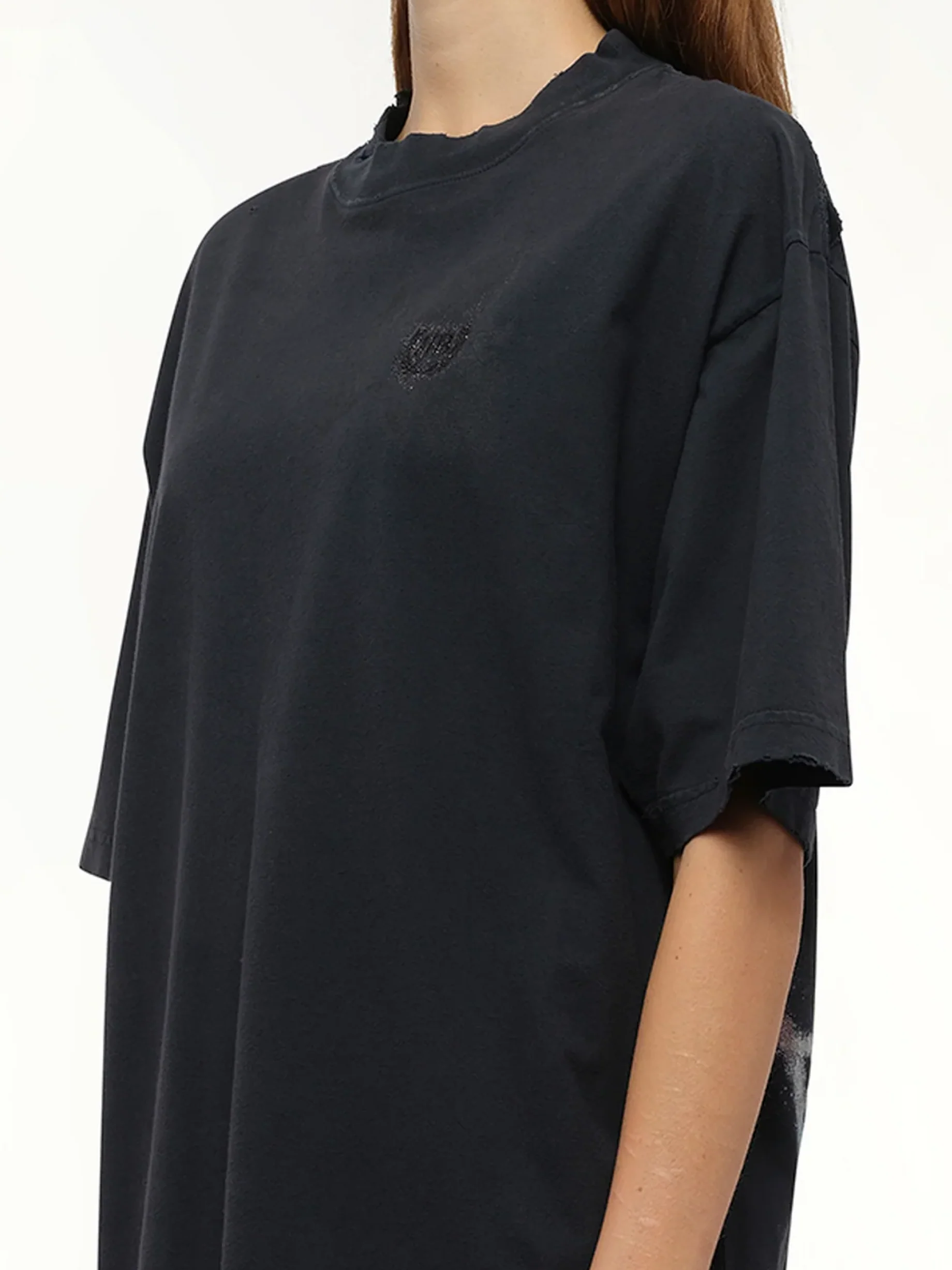 Nail Polish Medium Fit T-Shirt in Faded Washed Black - Image 3