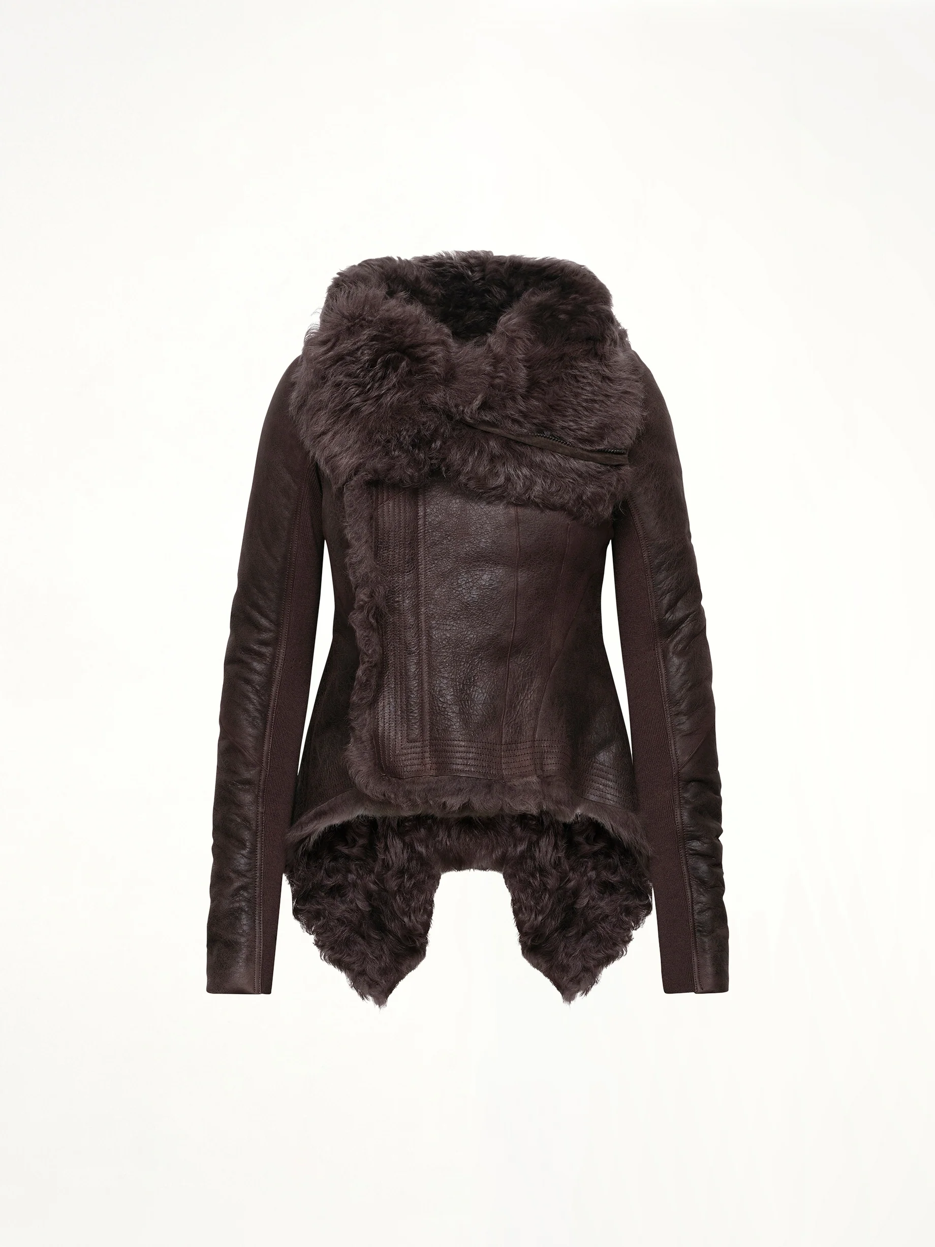 Naska Shearling Fur Jacket in Dark Dust - Image 2